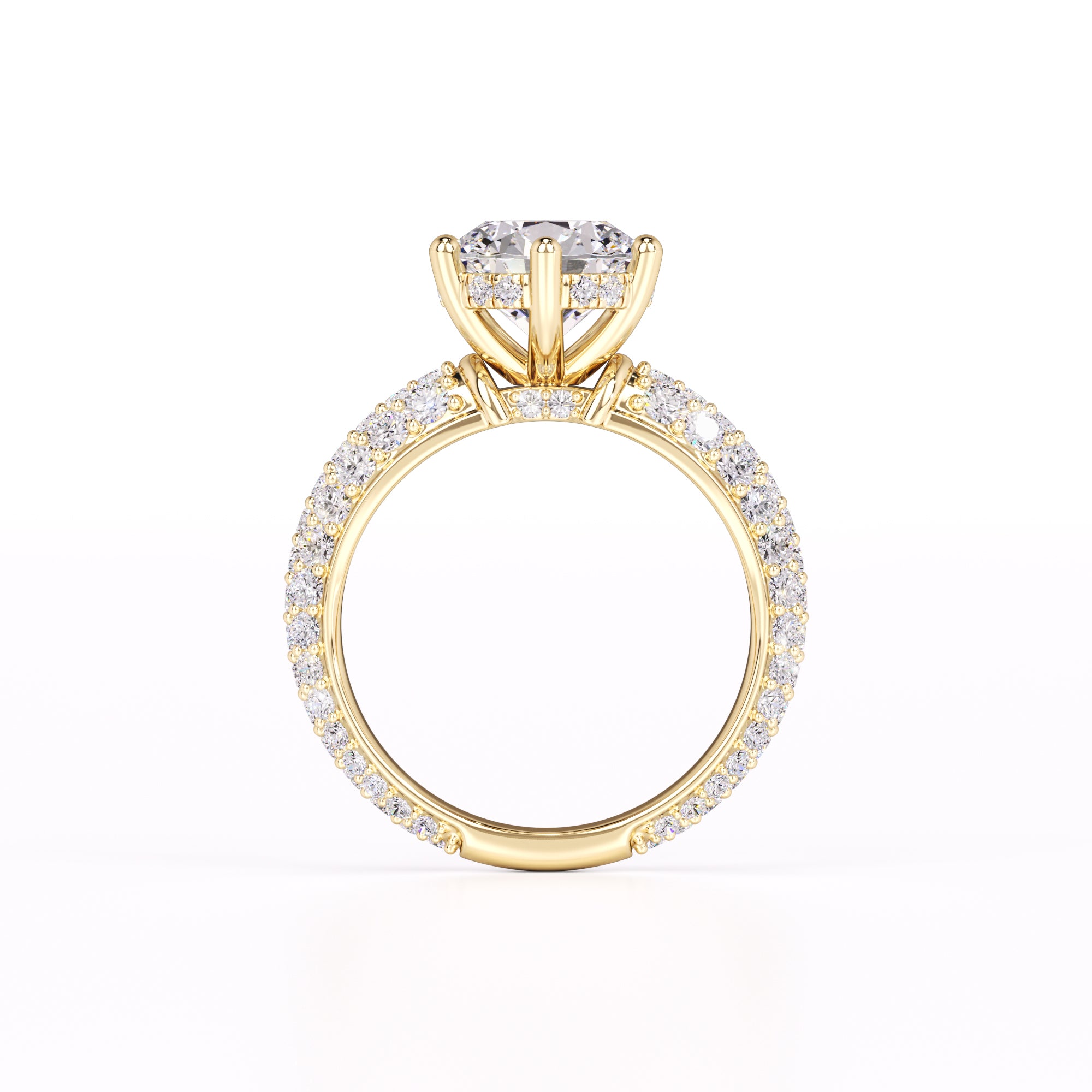 Brooklyn Moissanite & Lab Grown Diamond Ring | Yellow Gold | 4