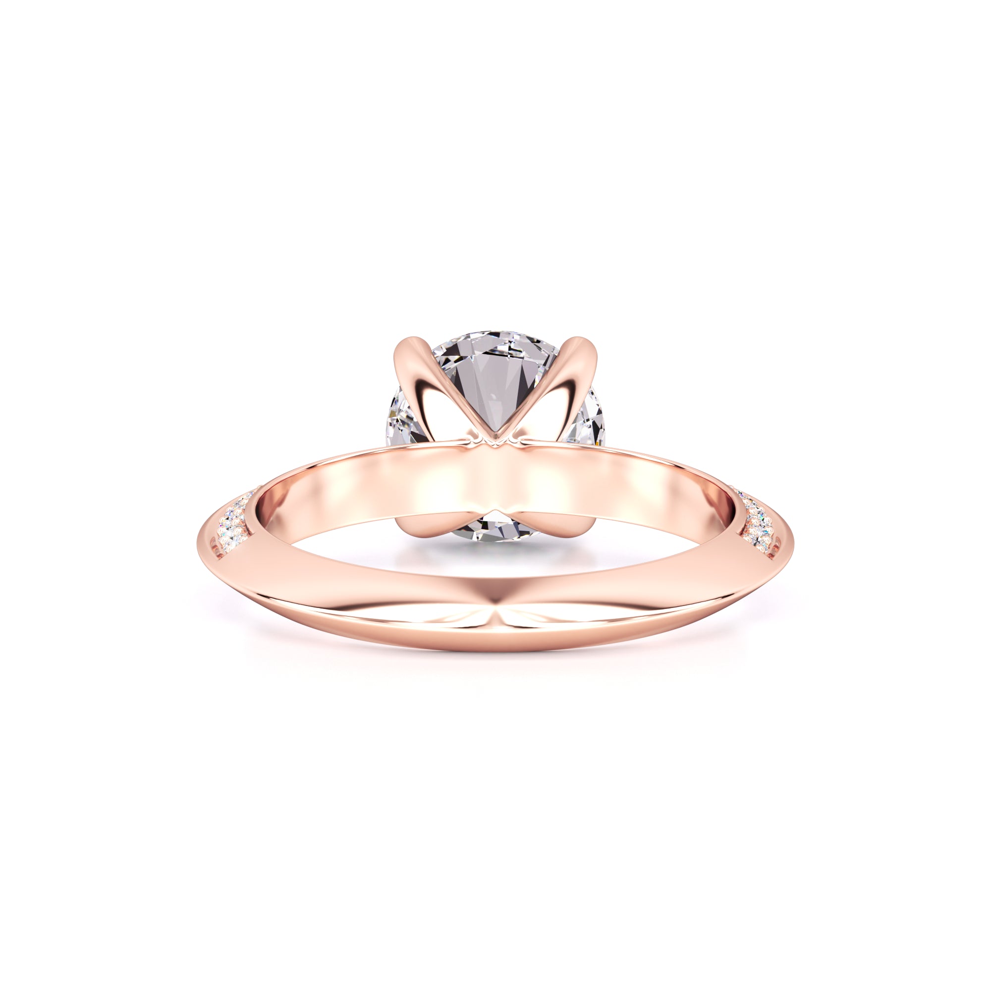 Lauren Moissanite & Lab Grown Diamond Ring | Rose Gold | 3
