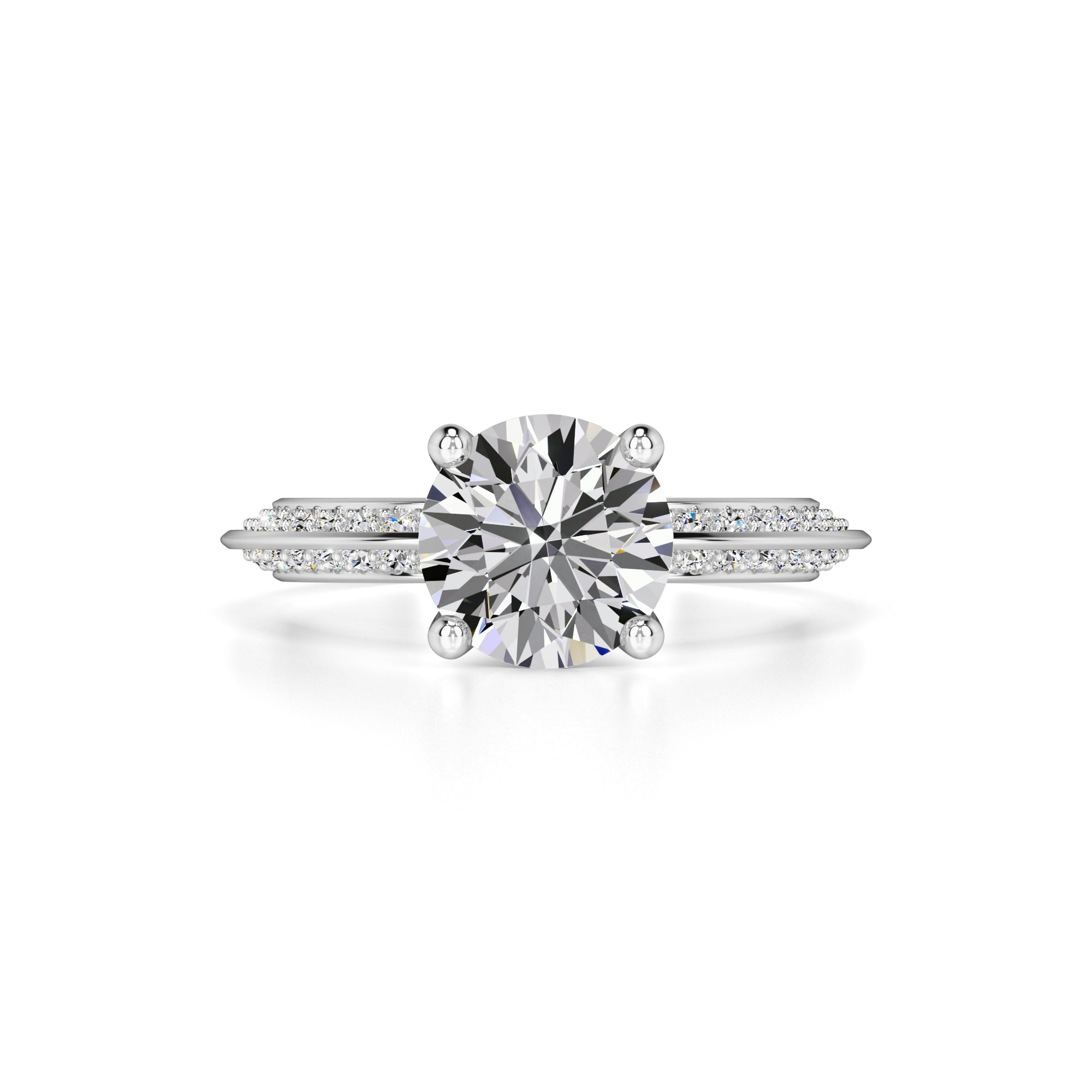 Lauren Moissanite & Lab Grown Diamond Ring | White Gold | 1