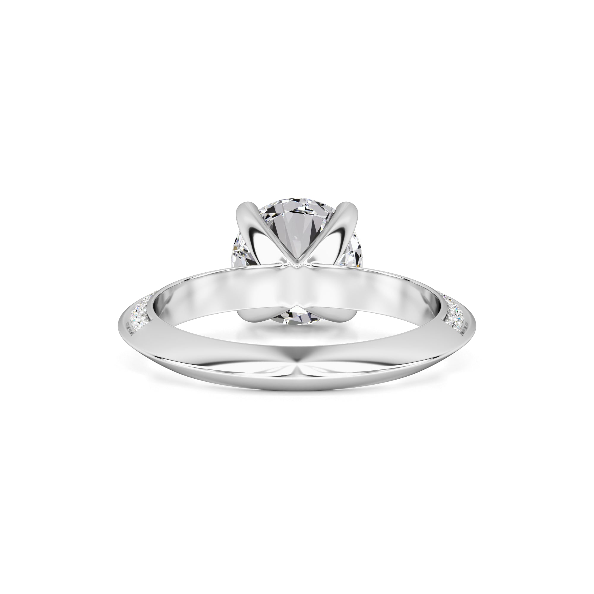 Lauren Moissanite & Lab Grown Diamond Ring | White Gold | 3