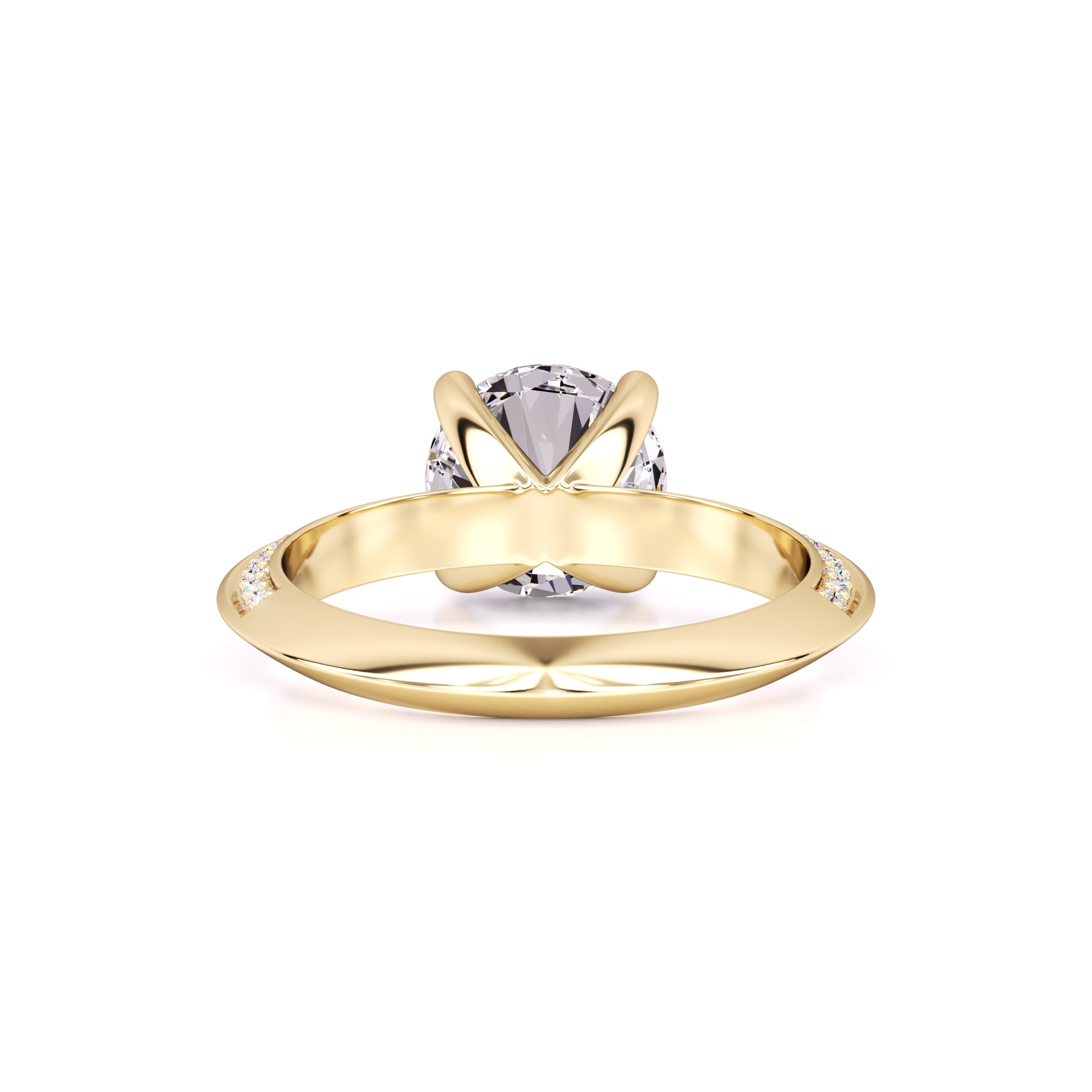 Lauren Moissanite & Lab Grown Diamond Ring | Yellow Gold | 3