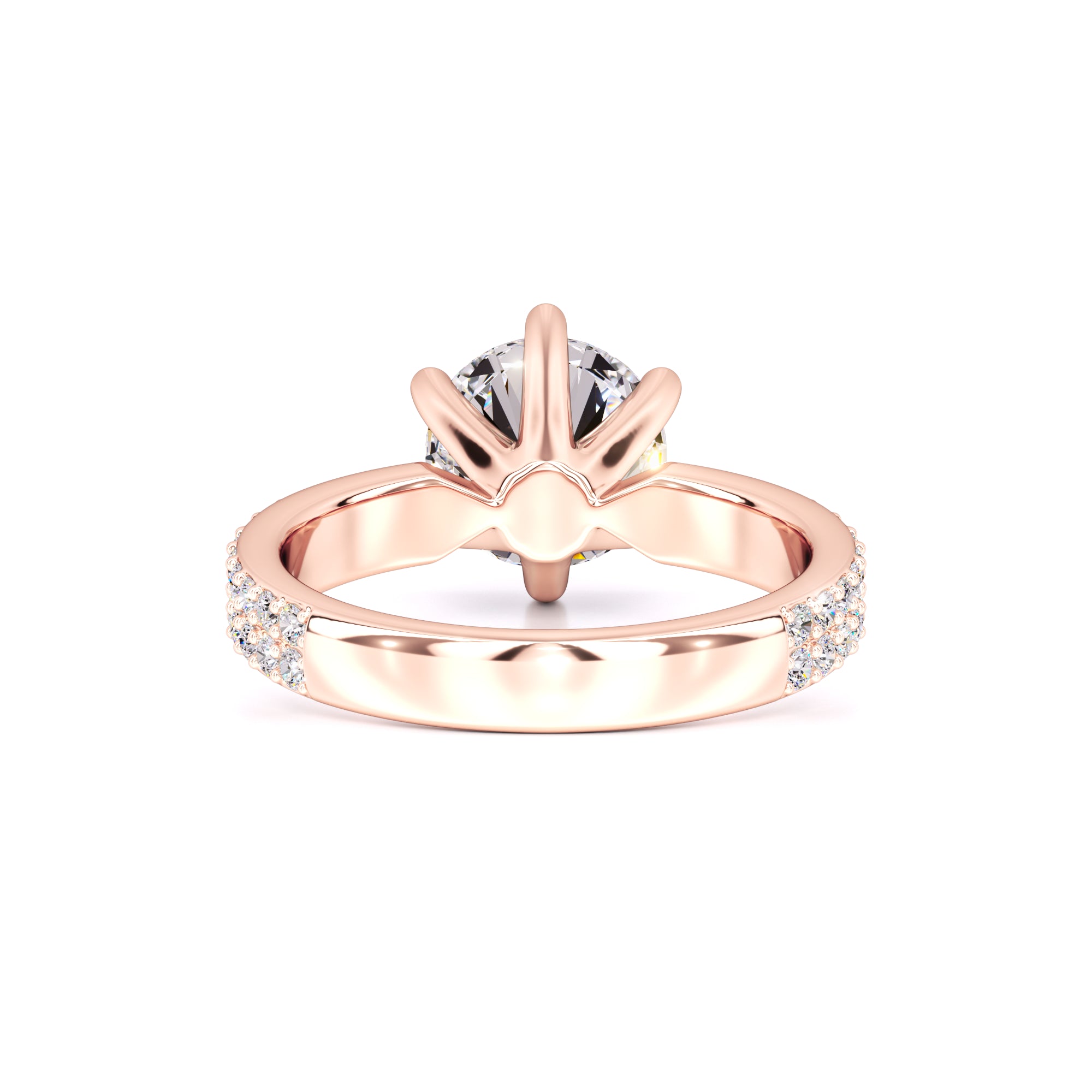 Jennifer Moissanite & Lab Grown Diamond Ring | Rose Gold | 3