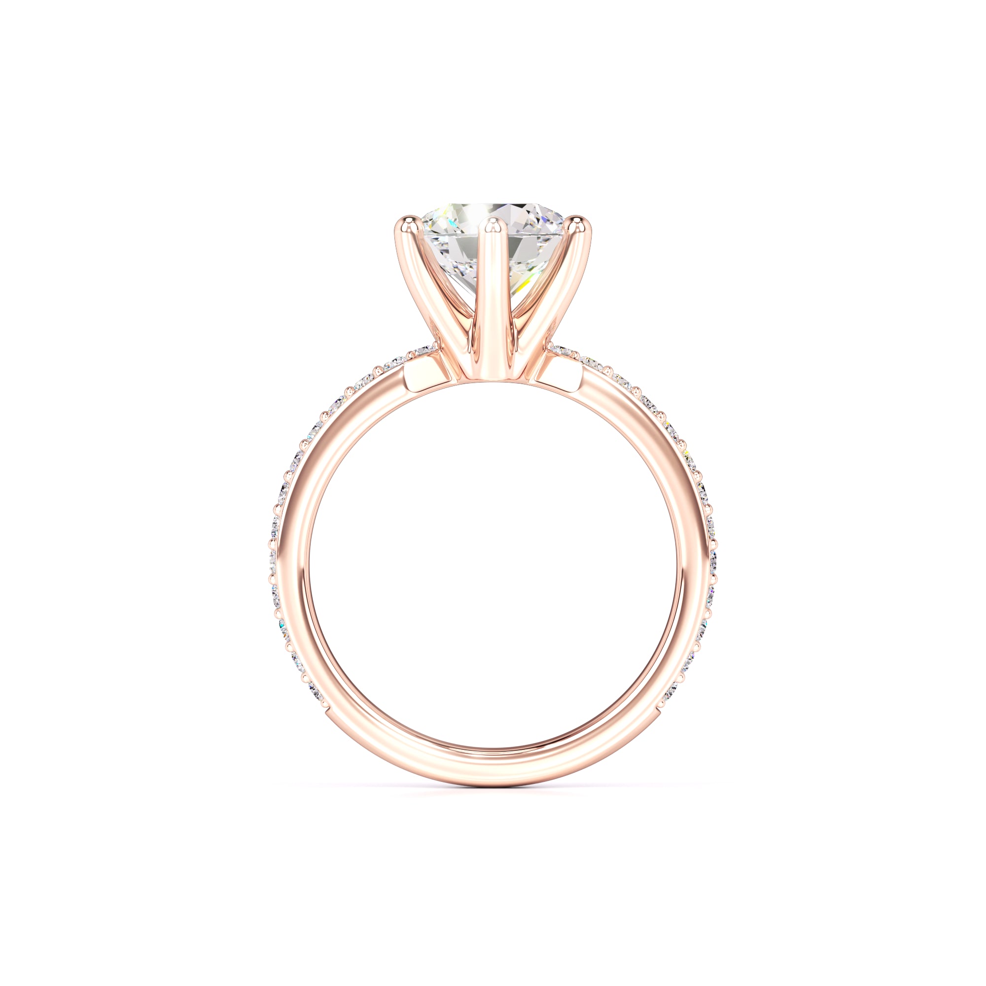 Jennifer Moissanite & Lab Grown Diamond Ring | Rose Gold | 4