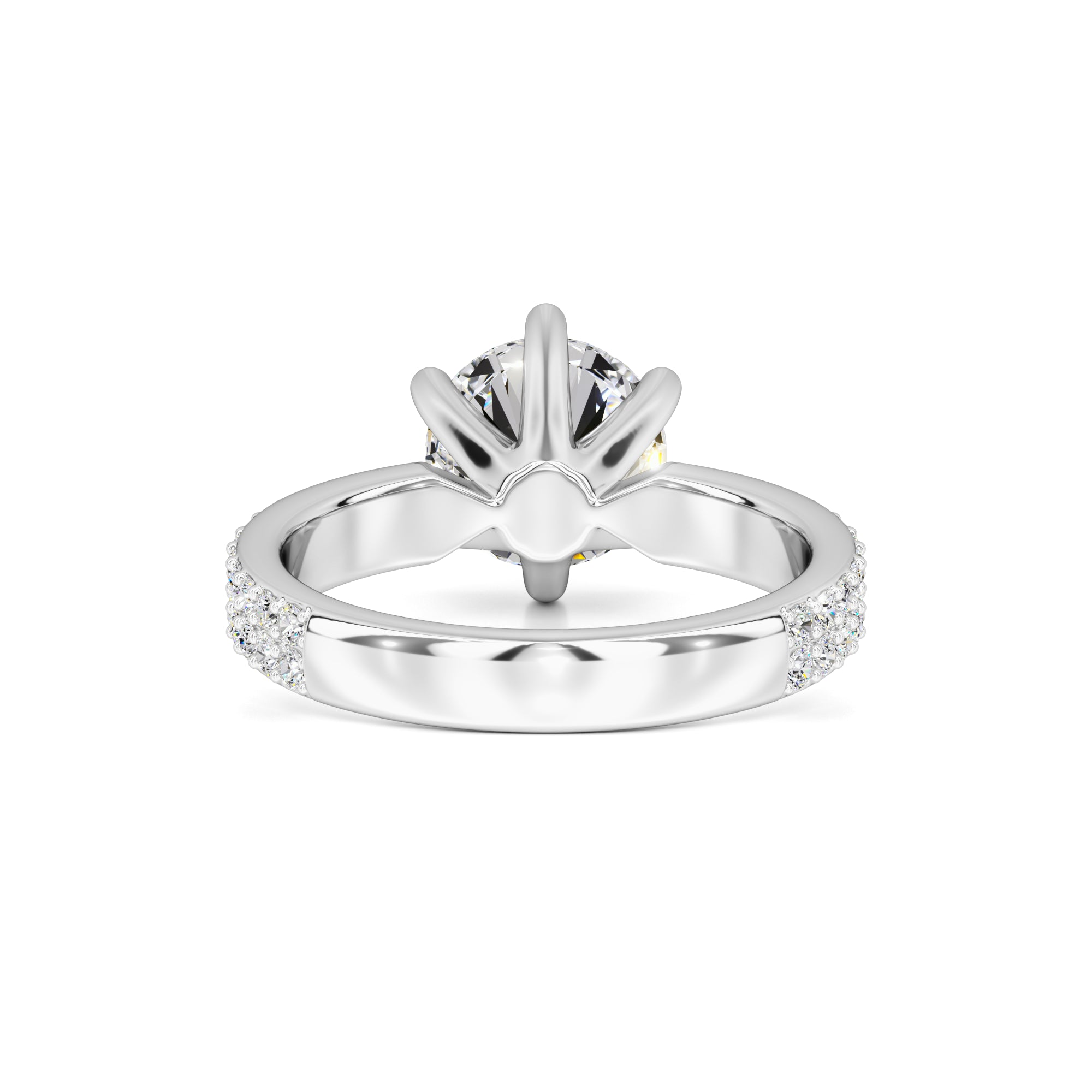 Jennifer Moissanite & Lab Grown Diamond Ring | White Gold | 3