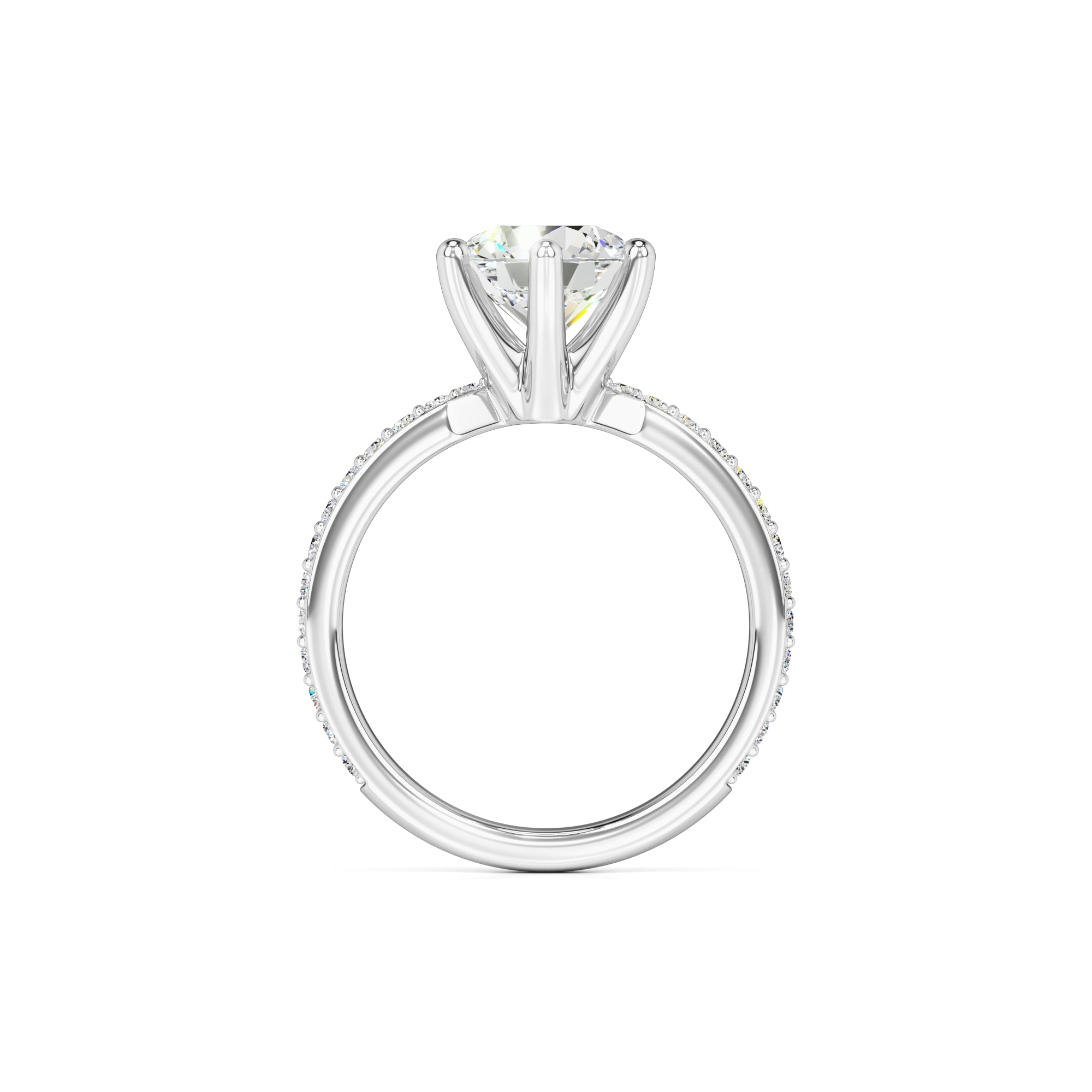 Jennifer Moissanite & Lab Grown Diamond Ring | White Gold | 4