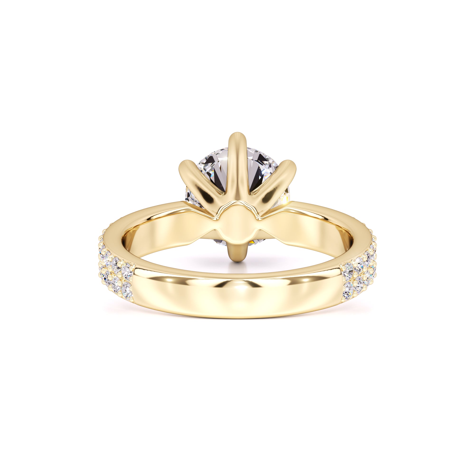 Jennifer Moissanite & Lab Grown Diamond Ring | Yellow Gold | 3