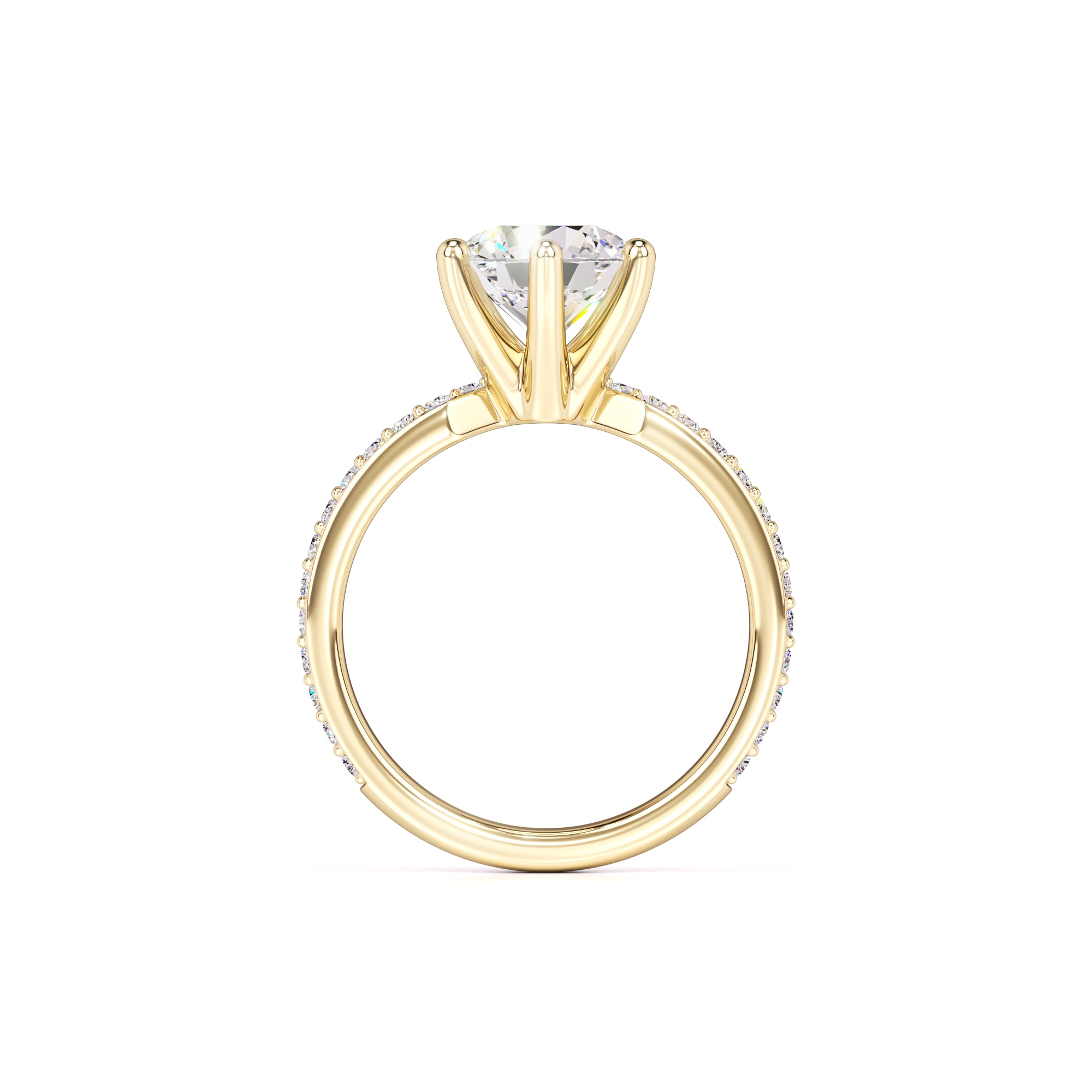 Jennifer Moissanite & Lab Grown Diamond Ring | Yellow Gold | 4