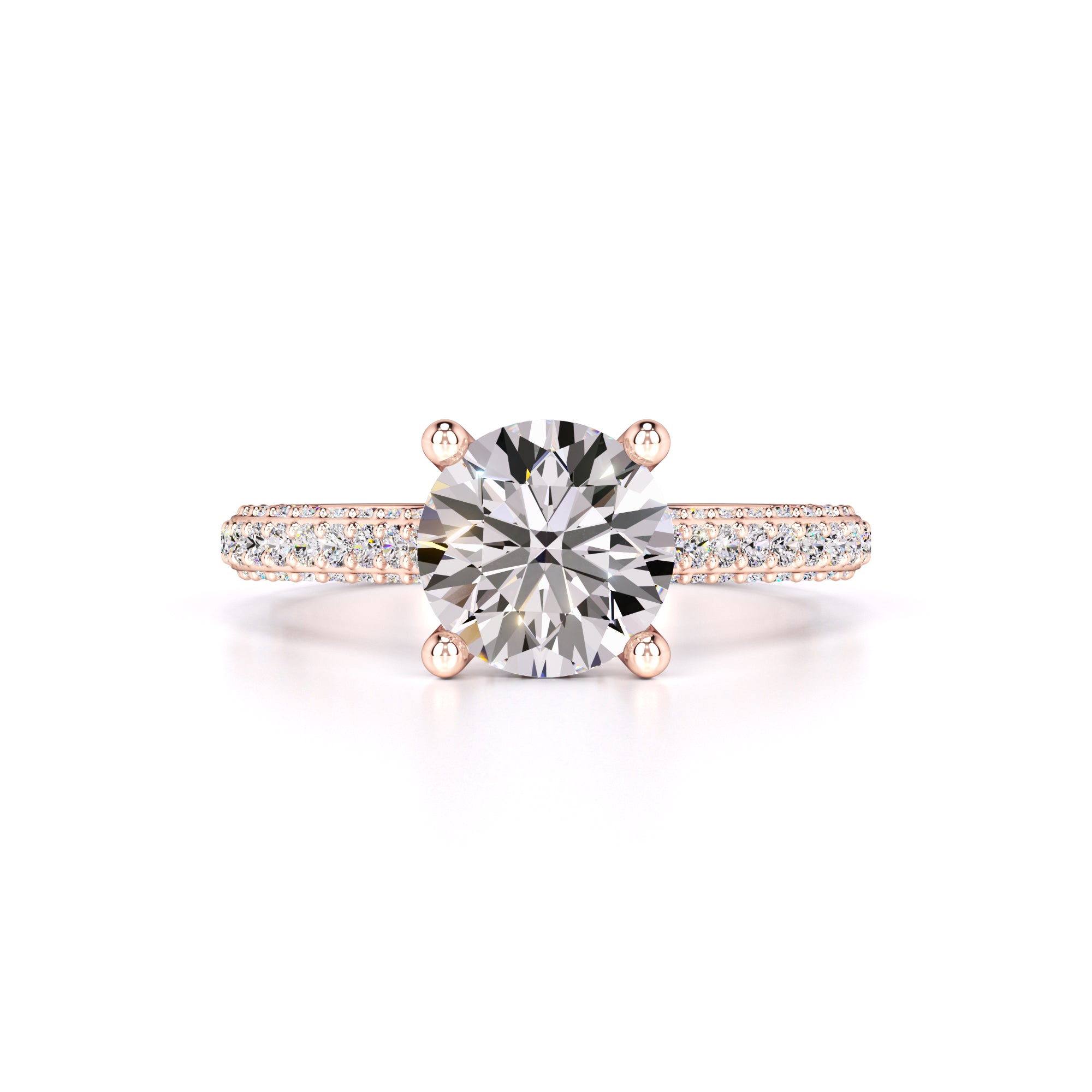 Gisele Moissanite & Lab Grown Diamond Ring | Rose Gold | 1