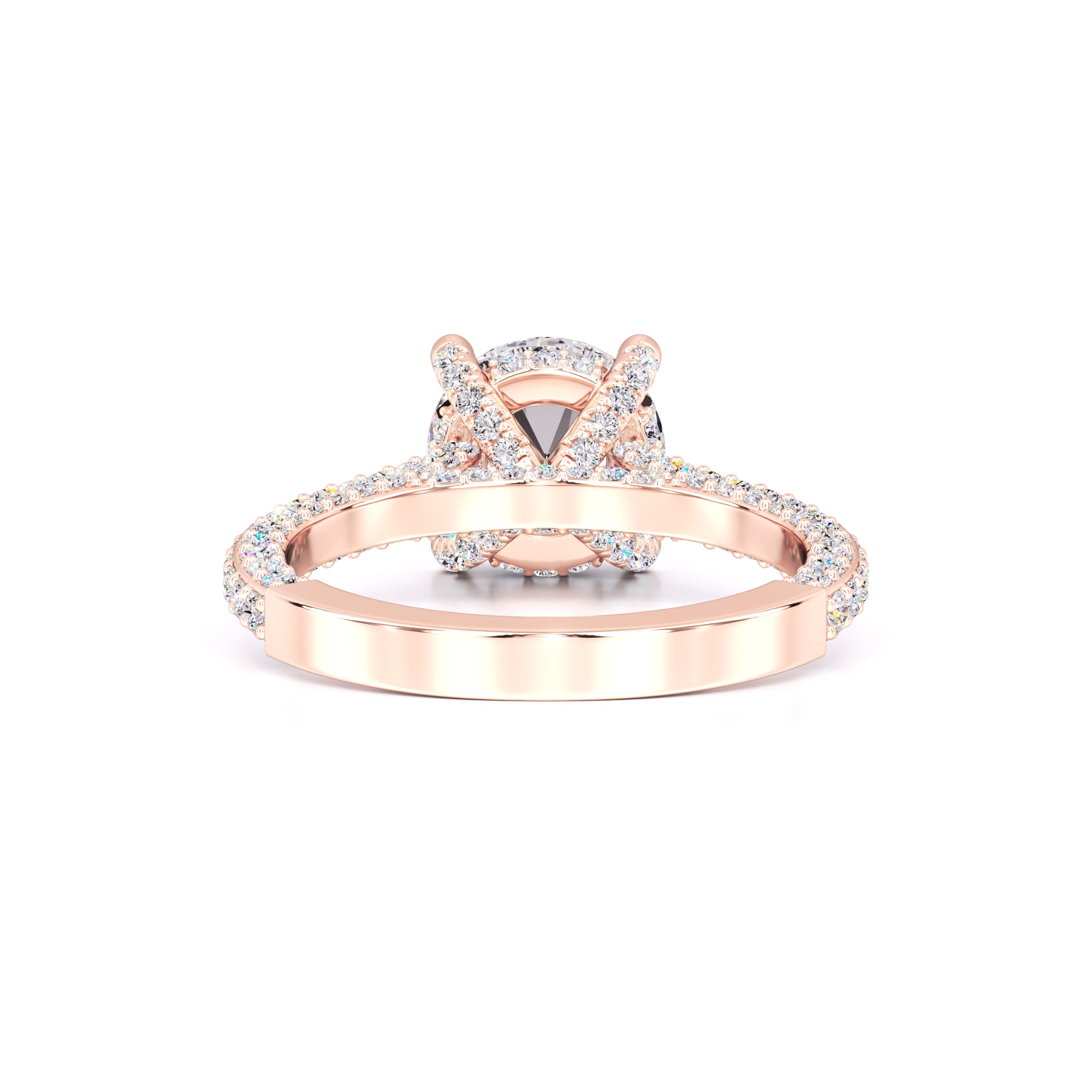Gisele Moissanite & Lab Grown Diamond Ring | Rose Gold | 3