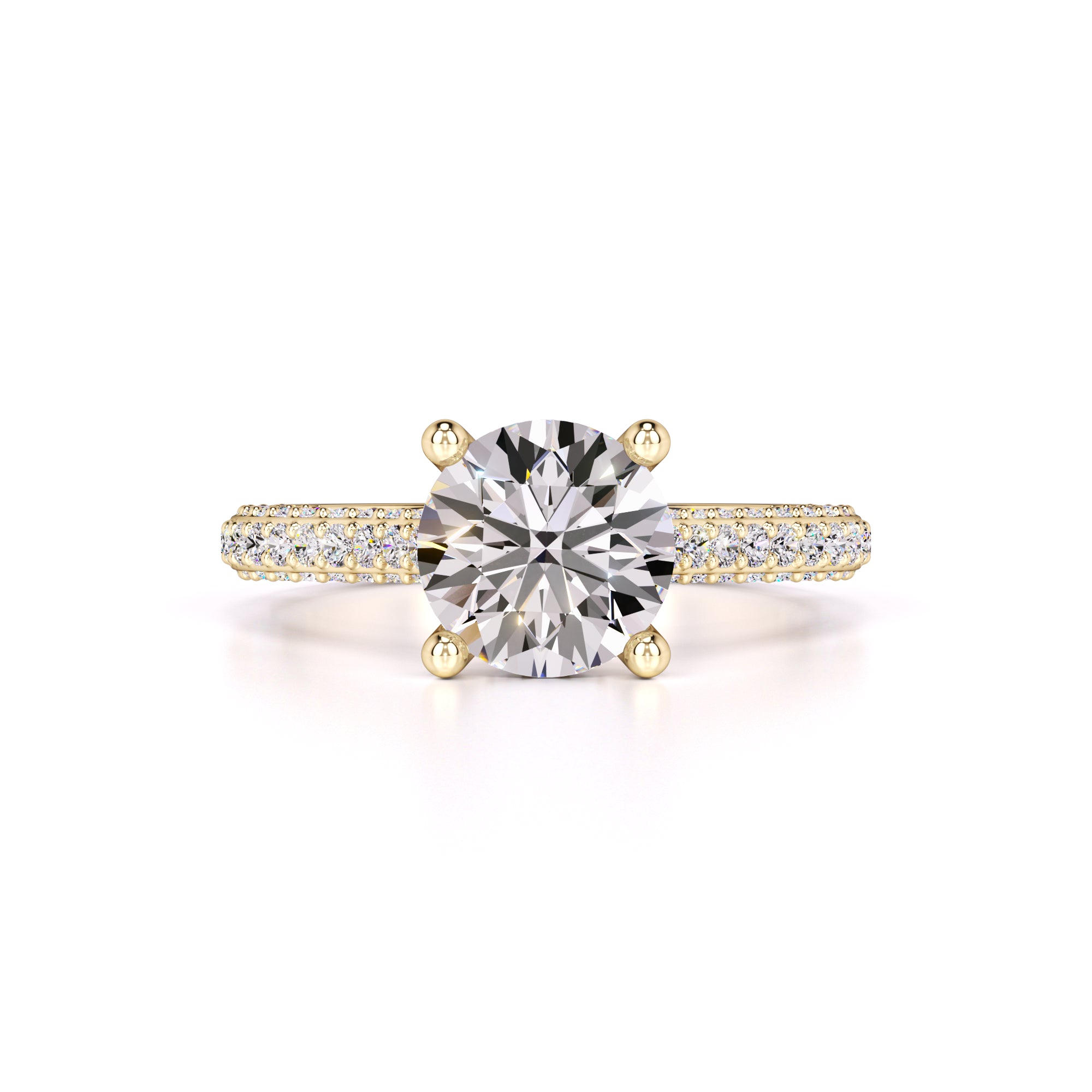 Gisele Moissanite & Lab Grown Diamond Ring | Yellow Gold | 1