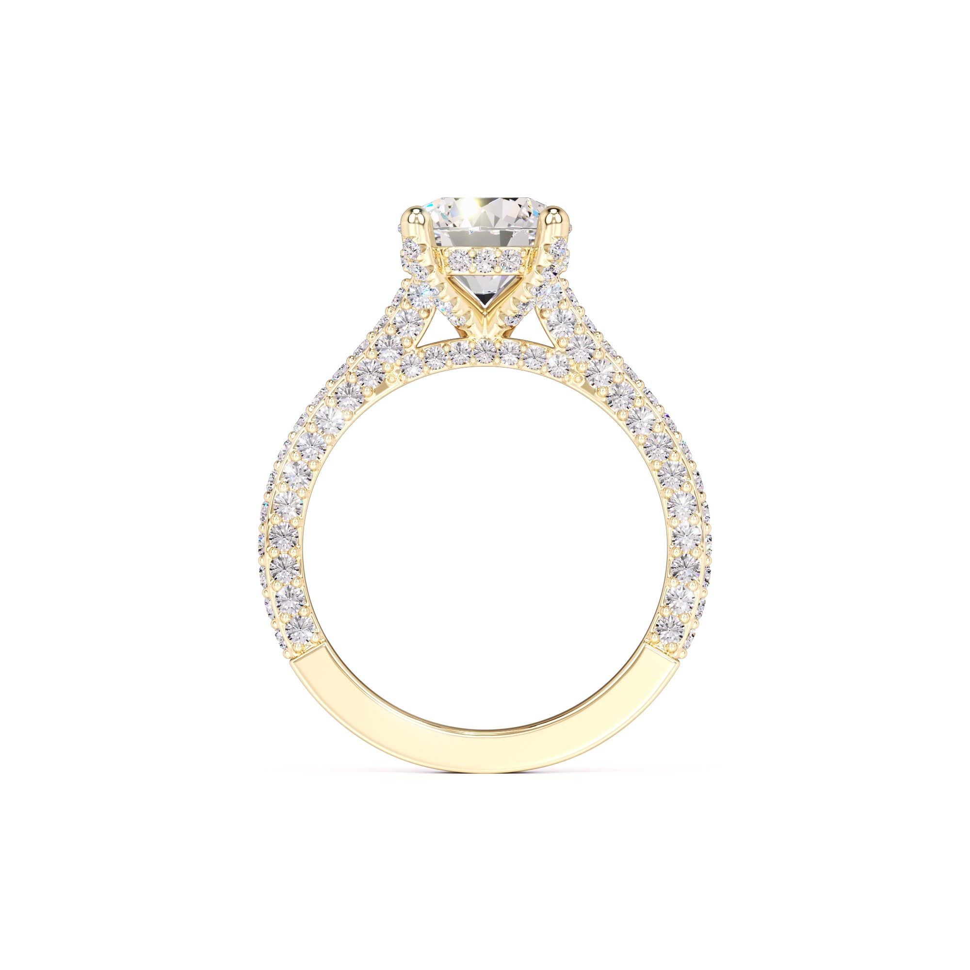 Gisele Moissanite & Lab Grown Diamond Ring | Yellow Gold | 4