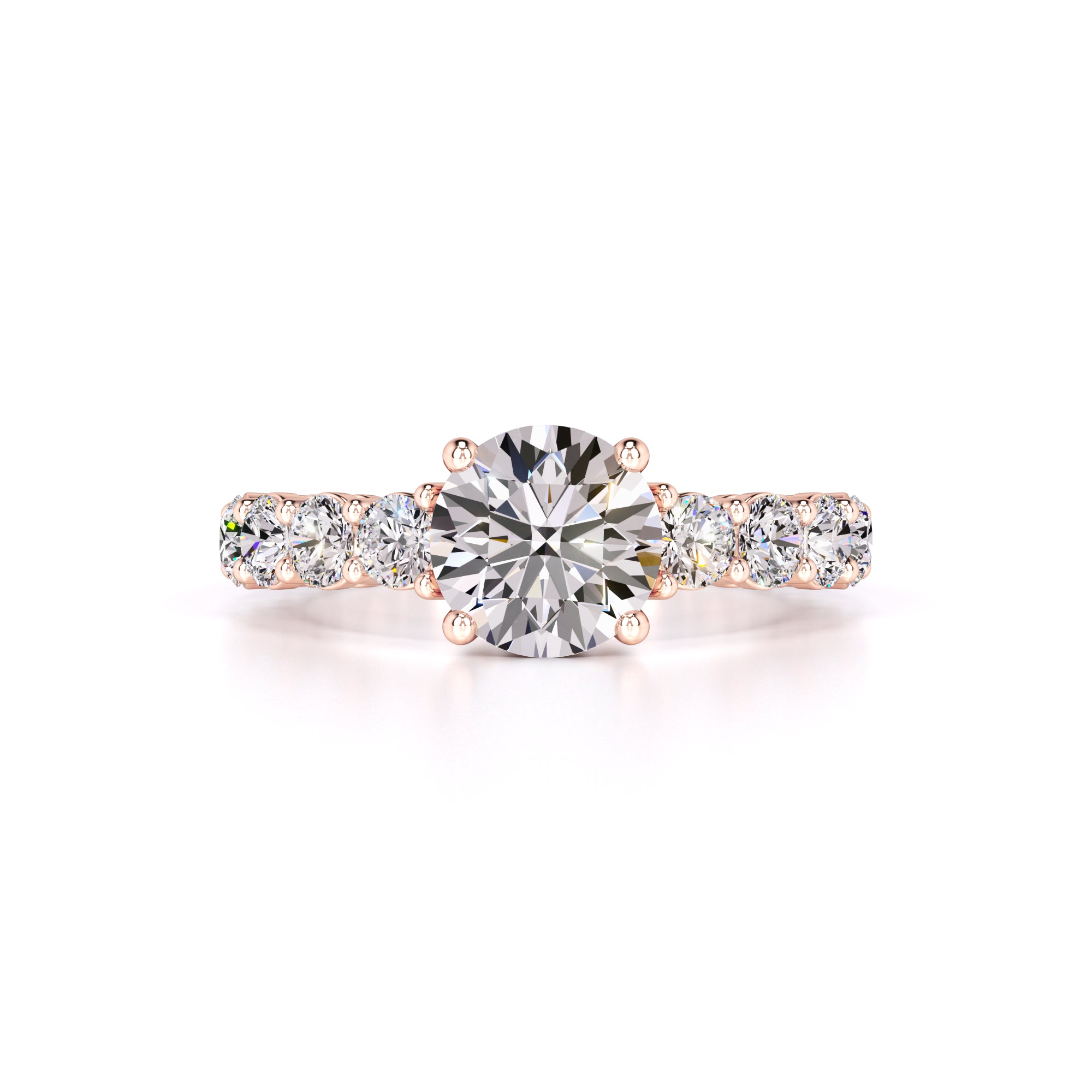 Penelope Moissanite & Lab Grown Diamond Ring | Rose Gold | 1