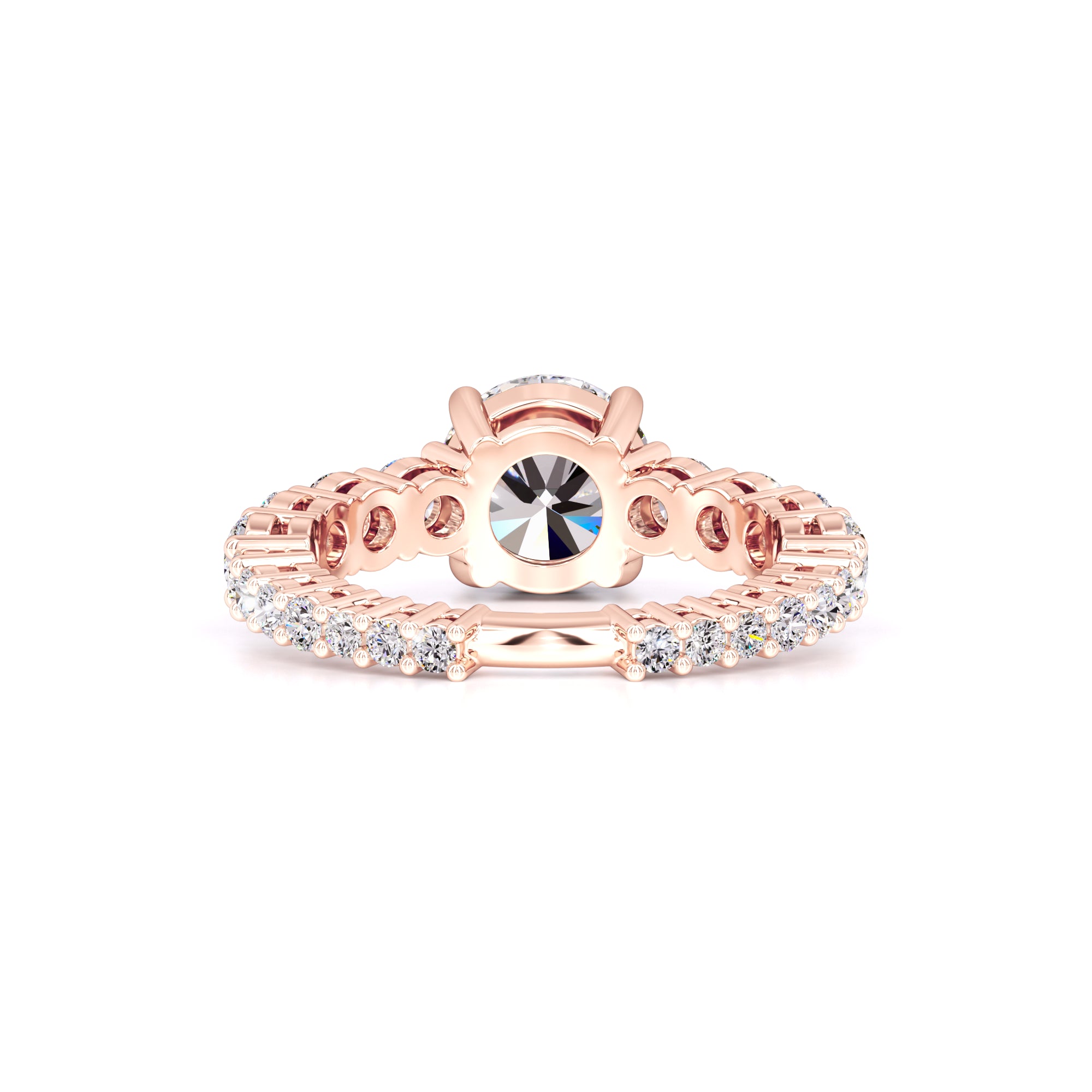 Penelope Moissanite & Lab Grown Diamond Ring | Rose Gold | 3