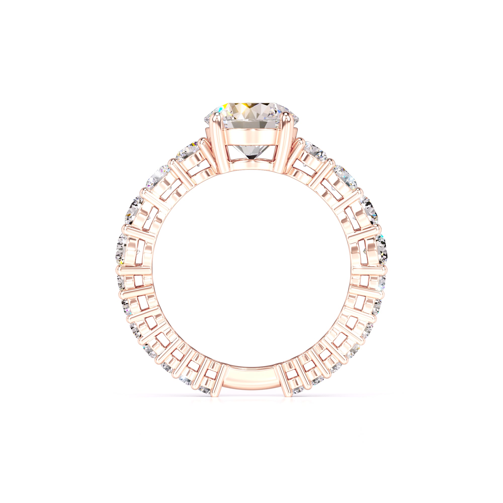 Penelope Moissanite & Lab Grown Diamond Ring | Rose Gold | 4