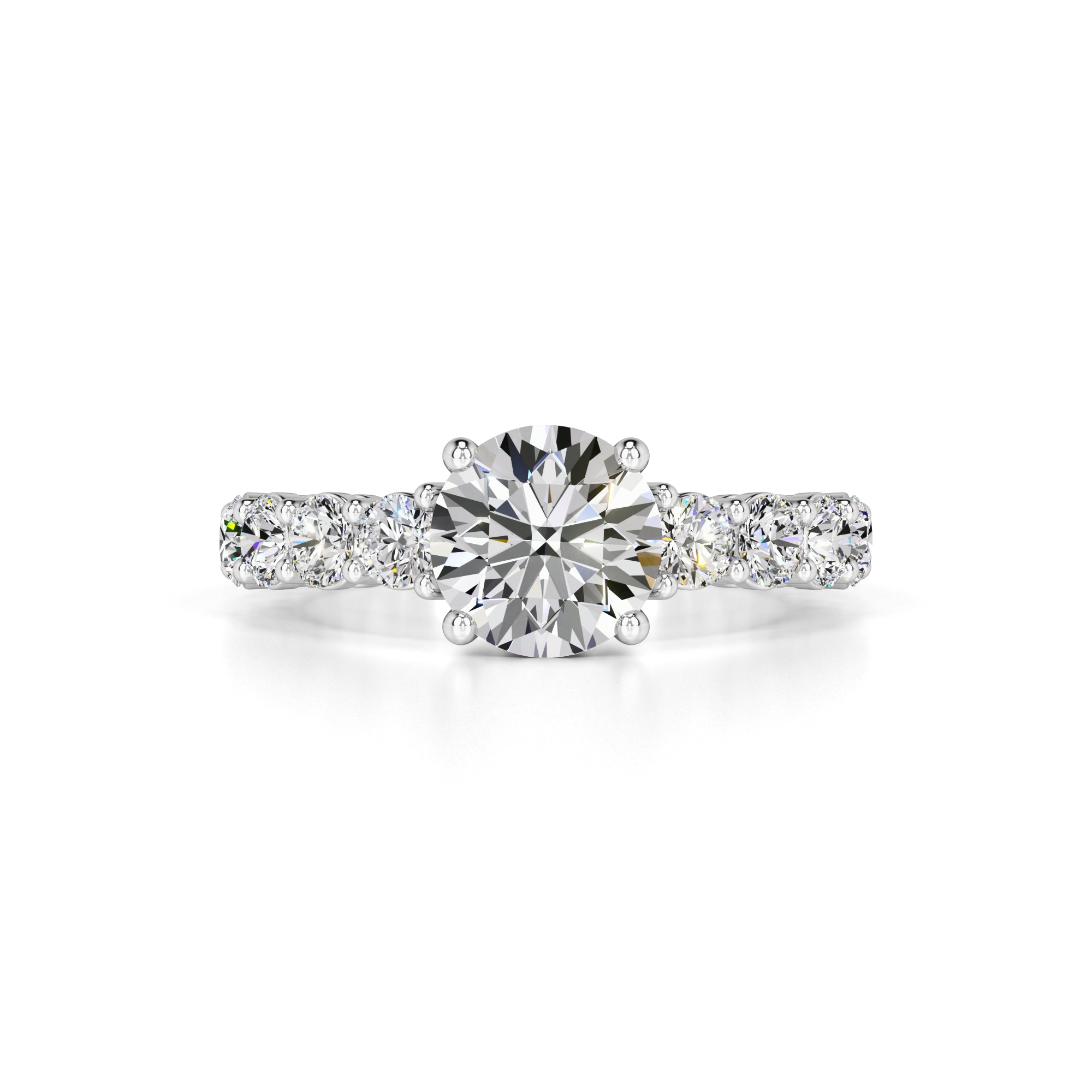 Penelope Moissanite & Lab Grown Diamond Ring | White Gold | 1