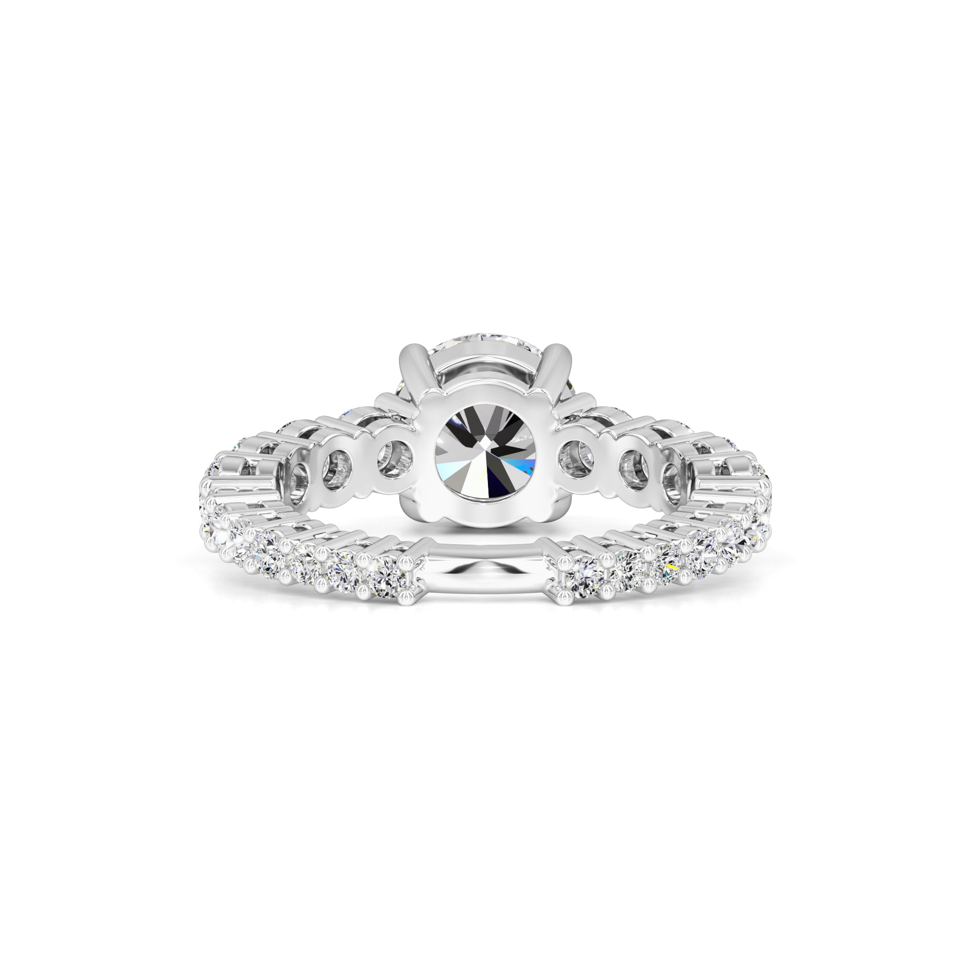 Penelope Moissanite & Lab Grown Diamond Ring | White Gold | 3