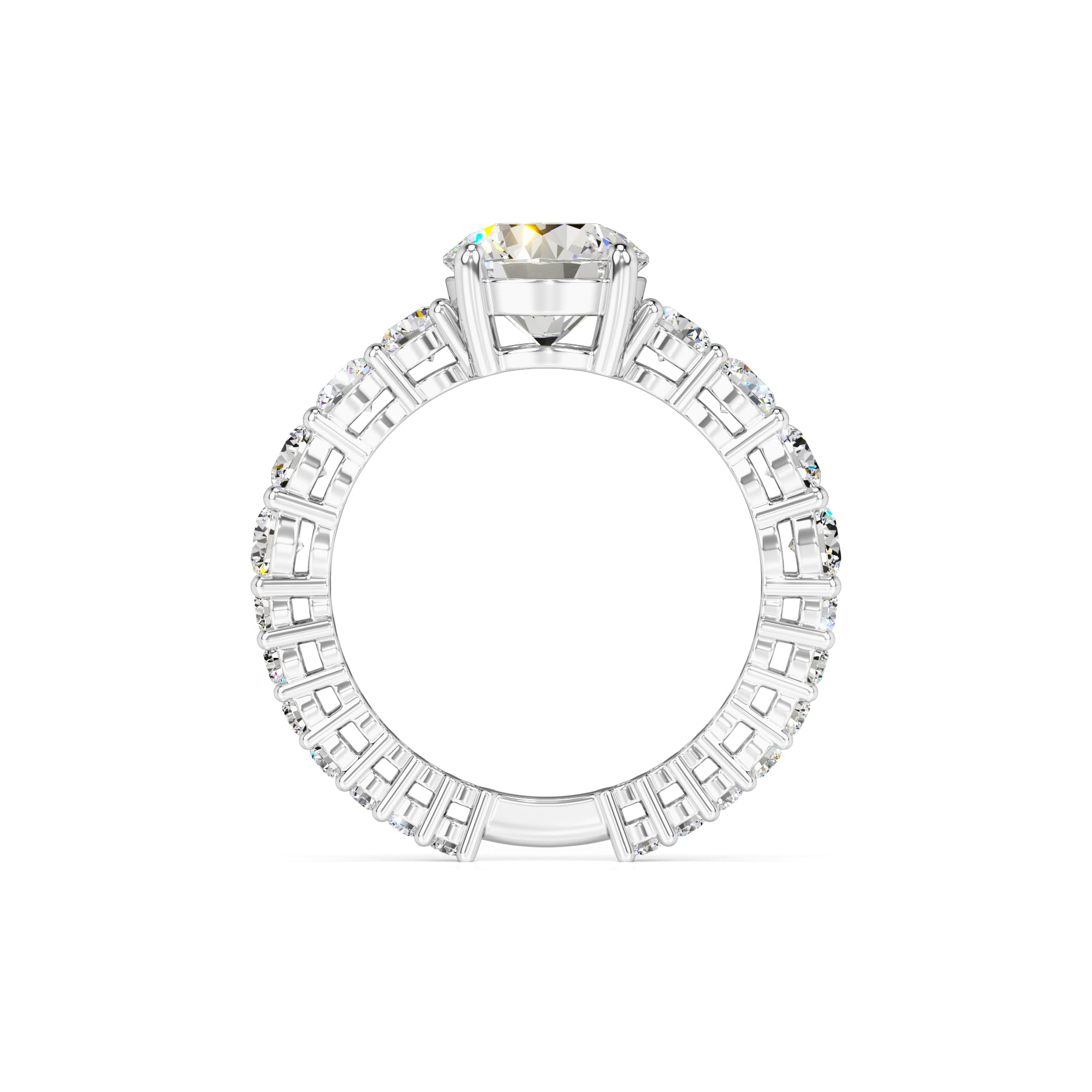 Penelope Moissanite & Lab Grown Diamond Ring | White Gold | 4