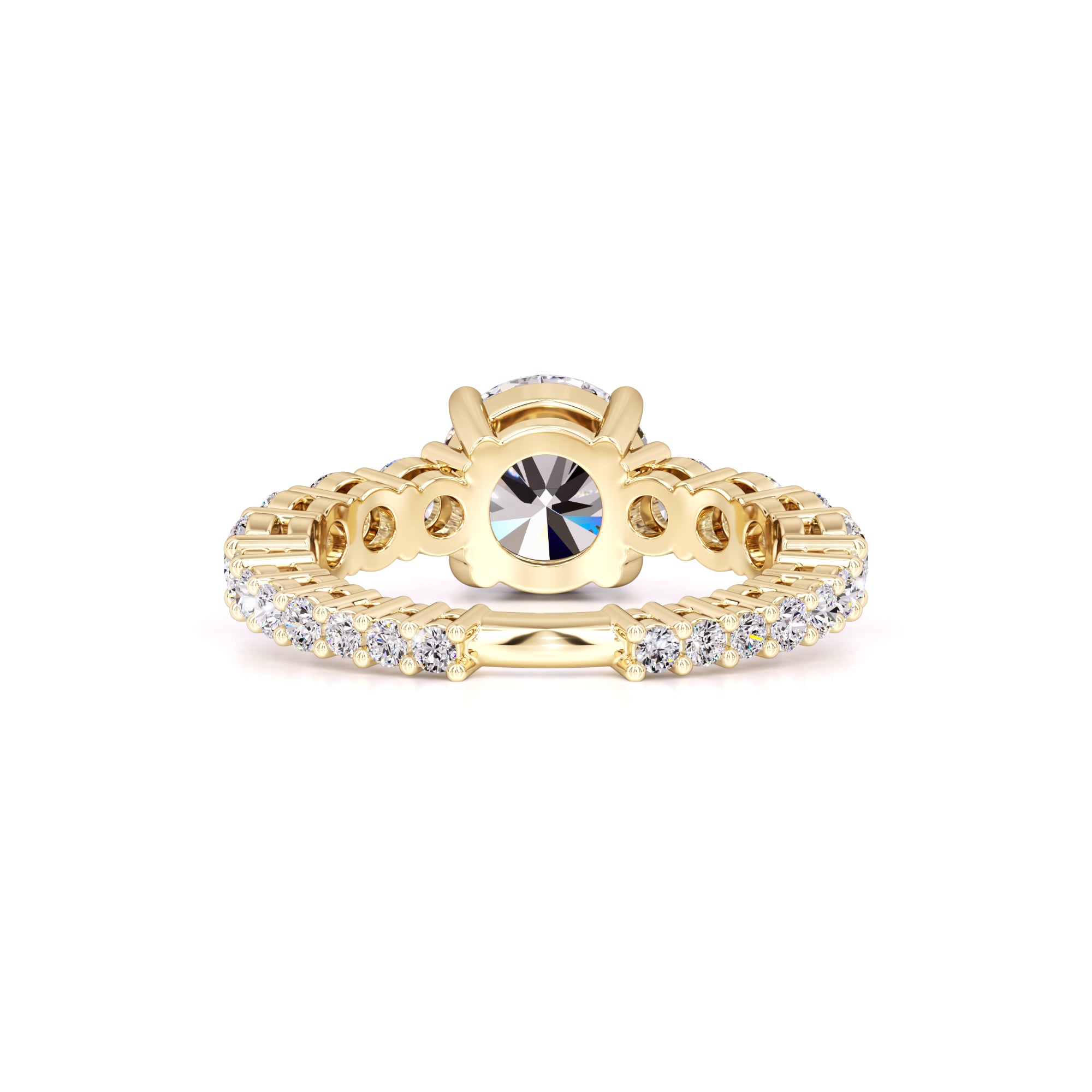 Penelope Moissanite & Lab Grown Diamond Ring | Yellow Gold | 3