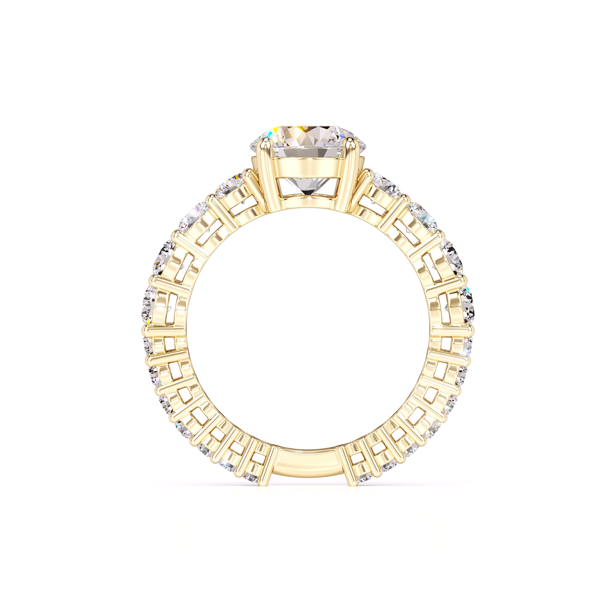 Penelope Moissanite & Lab Grown Diamond Ring | Yellow Gold | 4