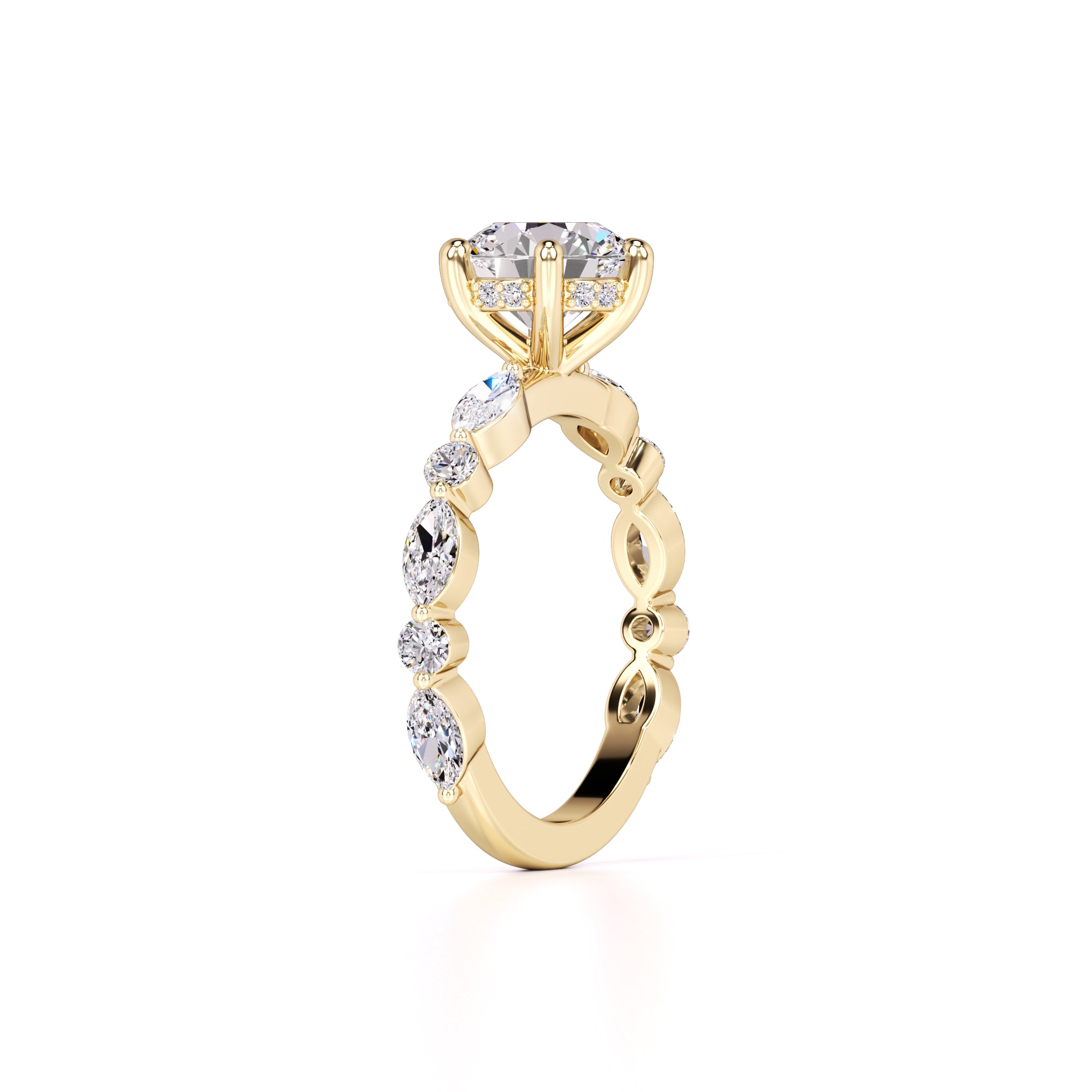 Lucy Lab Grown Diamond Ring | Yellow Gold | 3