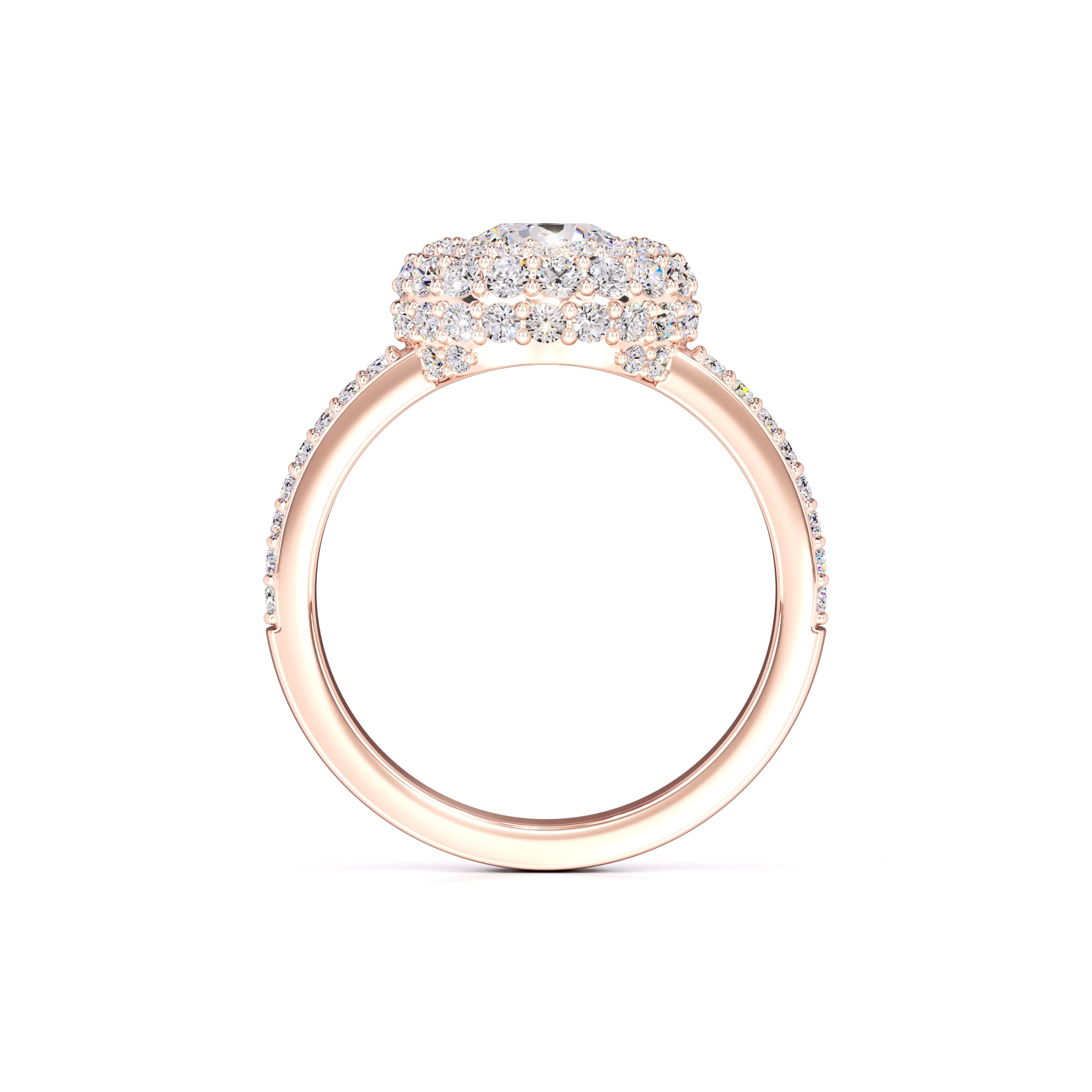 Claire Moissanite & Lab Grown Diamond Ring | Rose Gold | 4