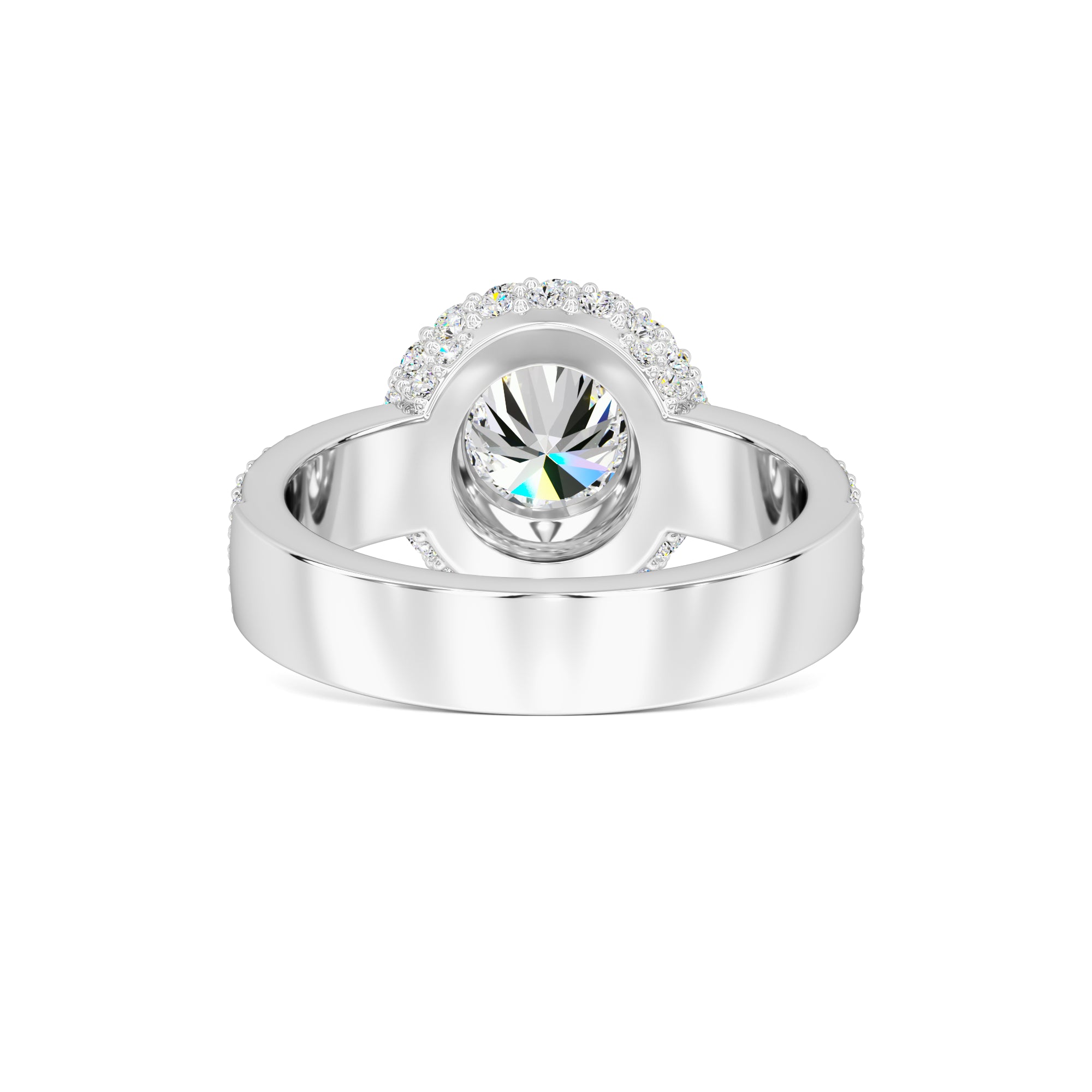 Claire Moissanite & Lab Grown Diamond Ring | White Gold | 3