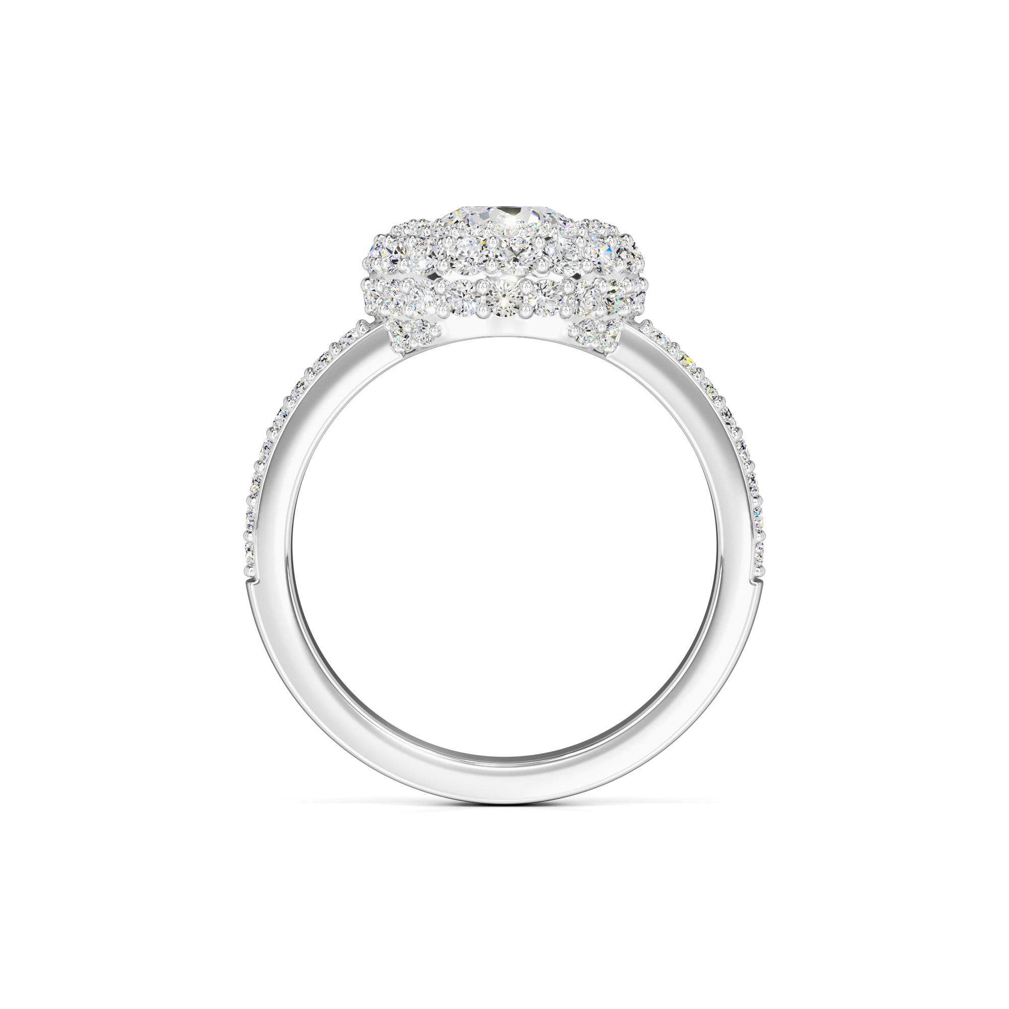 Claire Moissanite & Lab Grown Diamond Ring | White Gold | 4