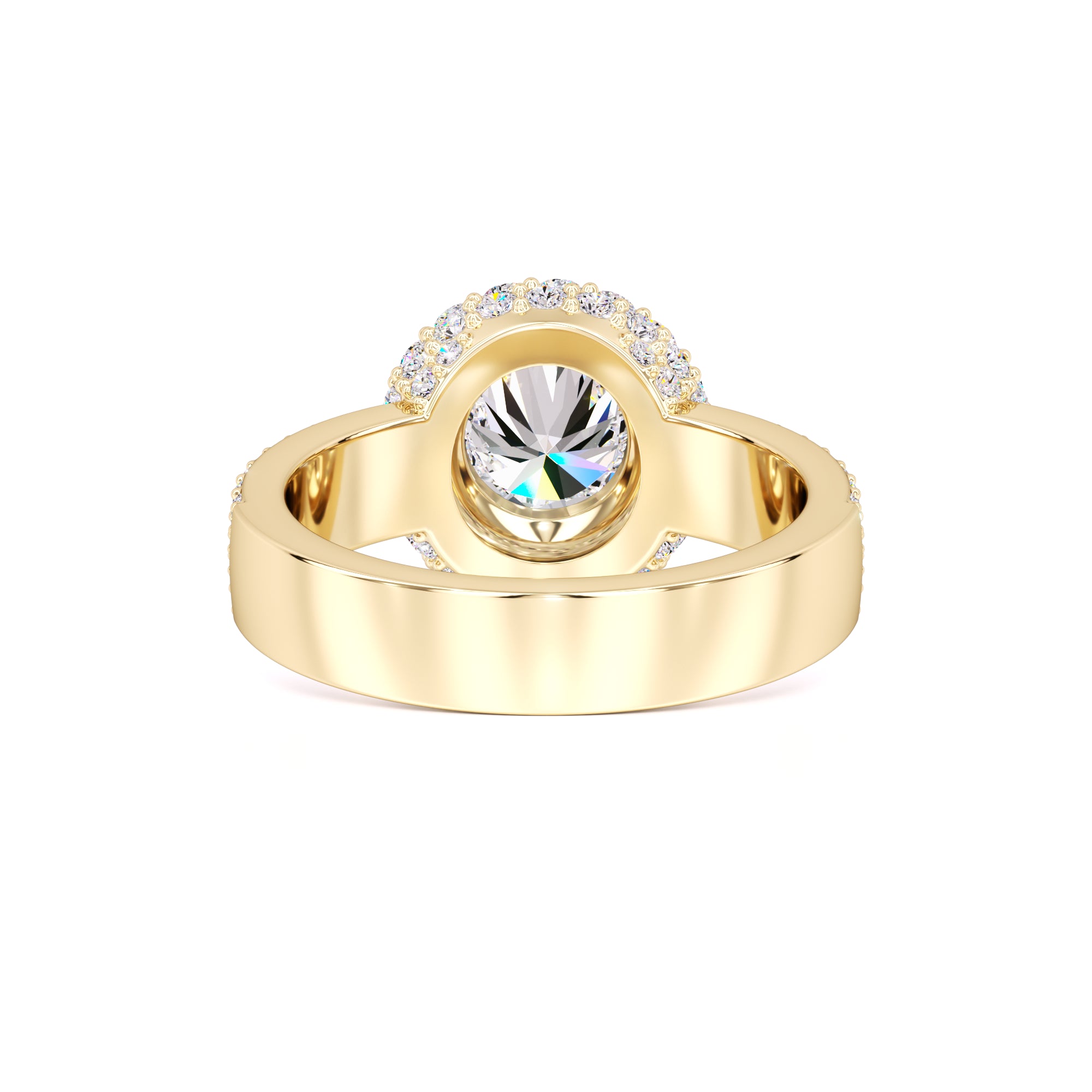 Claire Moissanite & Lab Grown Diamond Ring | Yellow Gold | 3
