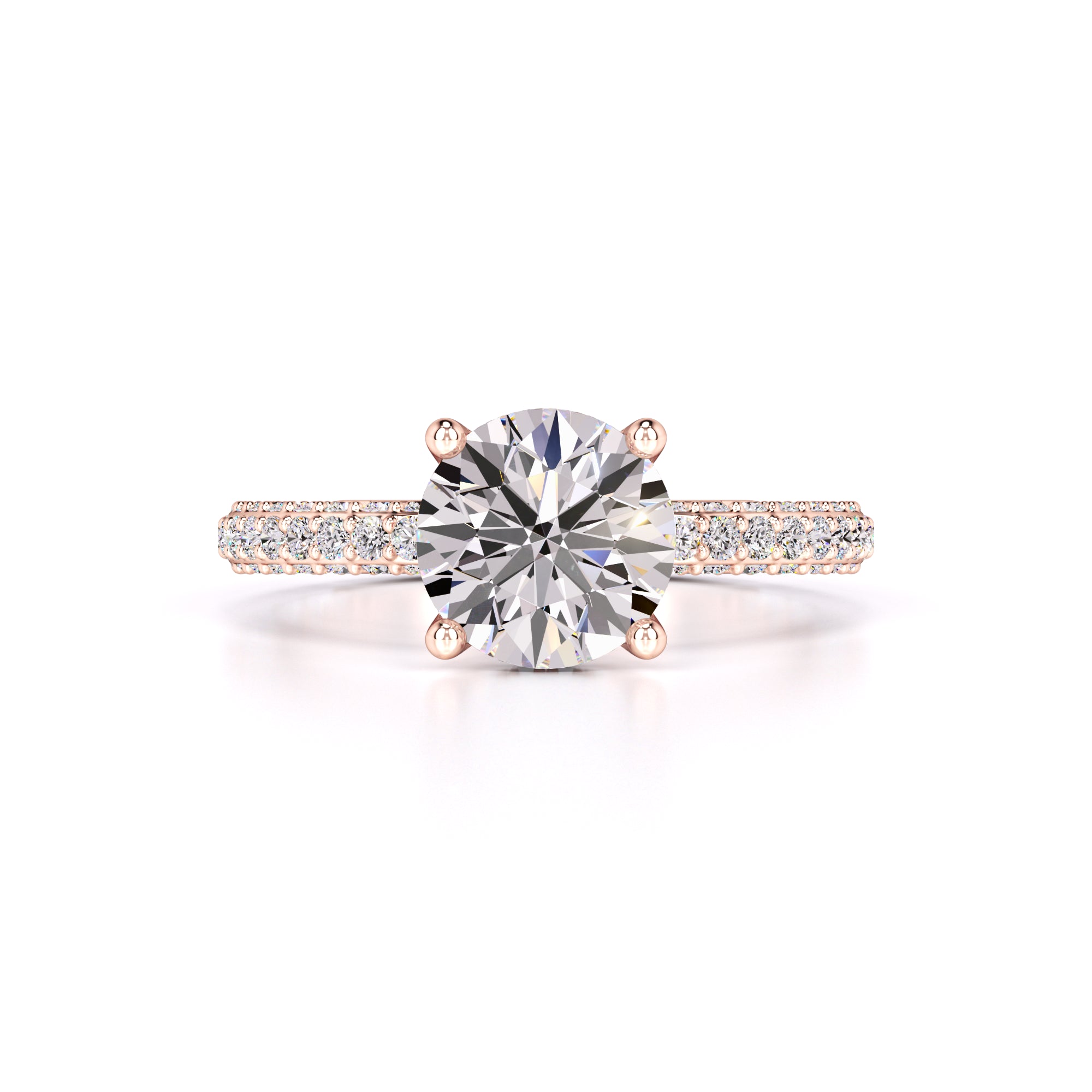 Anna Moissanite & Lab Grown Diamond Ring | Rose Gold | 1