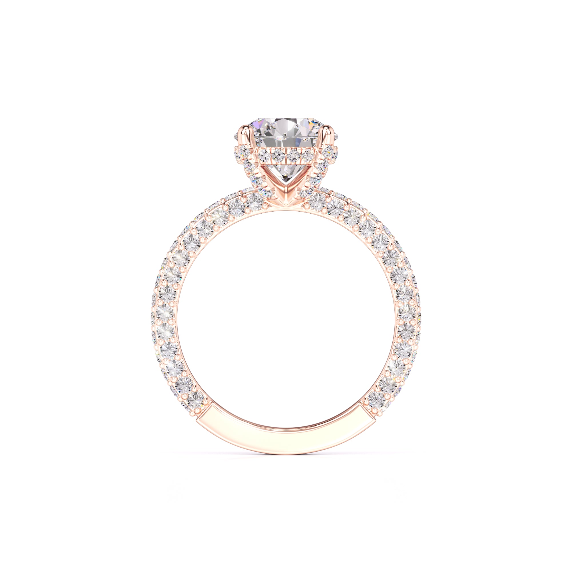 Anna Moissanite & Lab Grown Diamond Ring | Rose Gold | 4