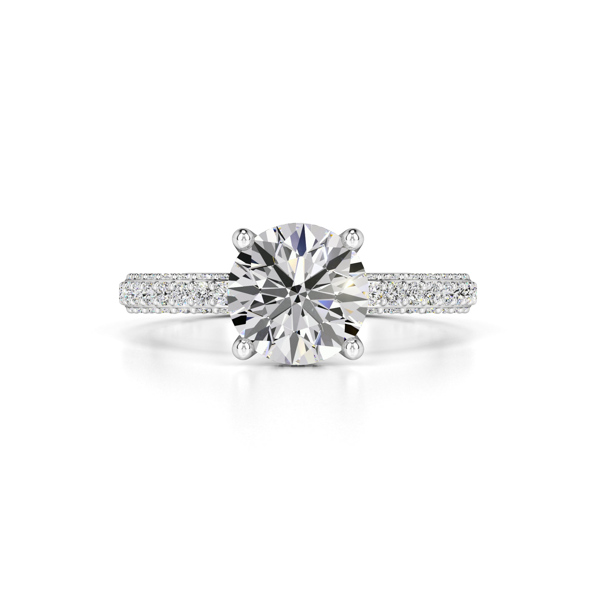 Anna Moissanite & Lab Grown Diamond Ring | White Gold | 1