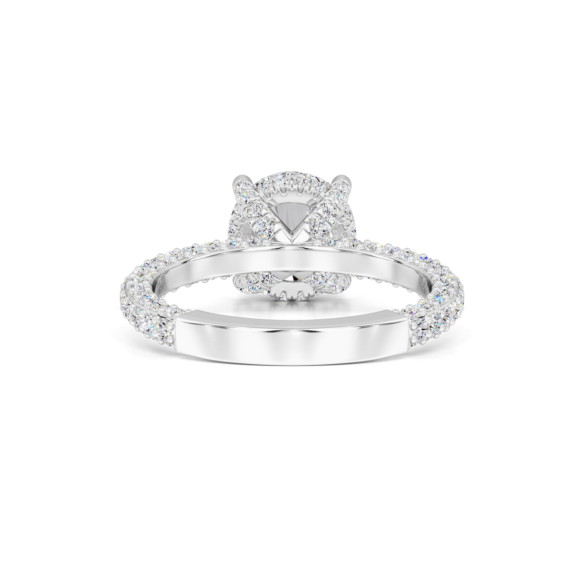 Anna Moissanite & Lab Grown Diamond Ring | White Gold | 3