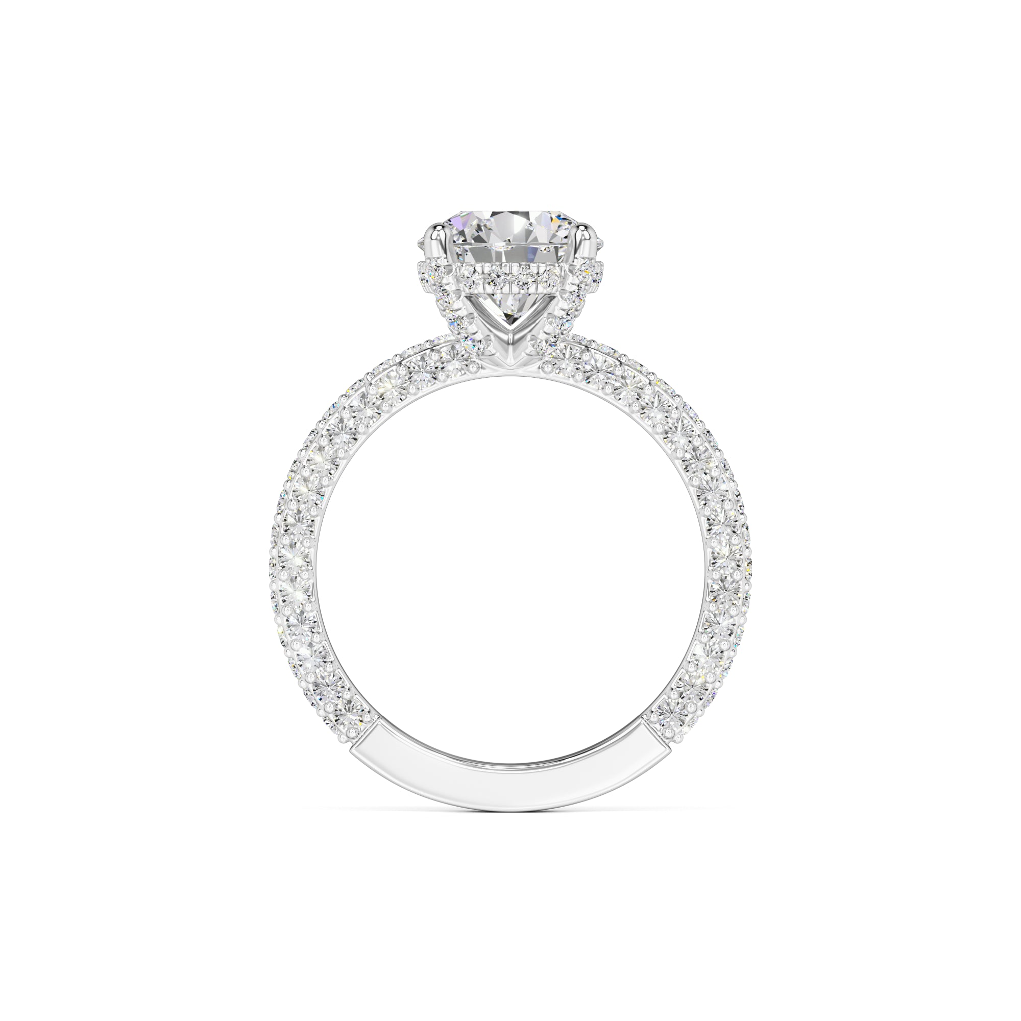 Anna Moissanite & Lab Grown Diamond Ring | White Gold | 4