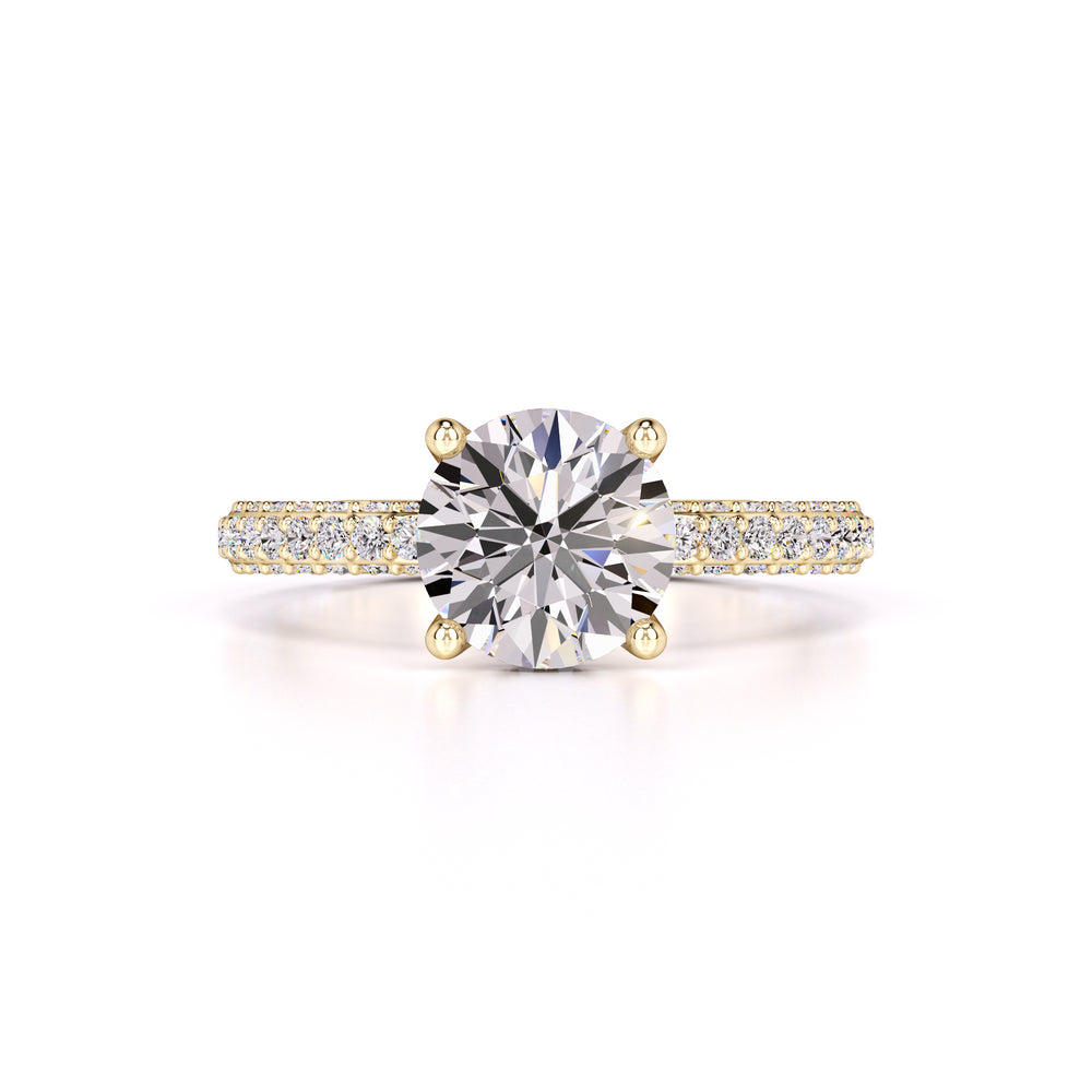 Anna Moissanite & Lab Grown Diamond Ring | Yellow Gold | 1