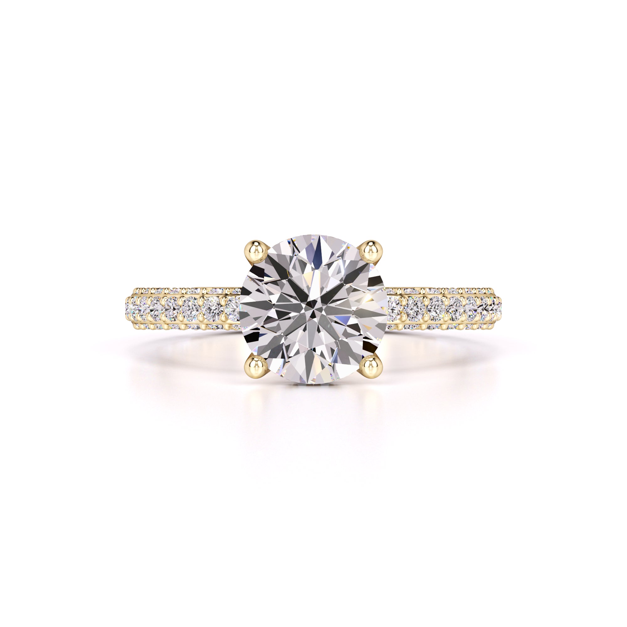 Anna Moissanite & Lab Grown Diamond Ring | Yellow Gold | 1