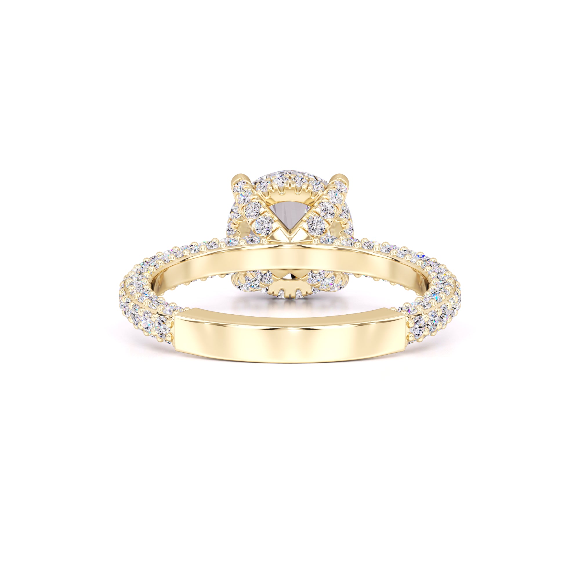 Anna Moissanite & Lab Grown Diamond Ring | Yellow Gold | 3