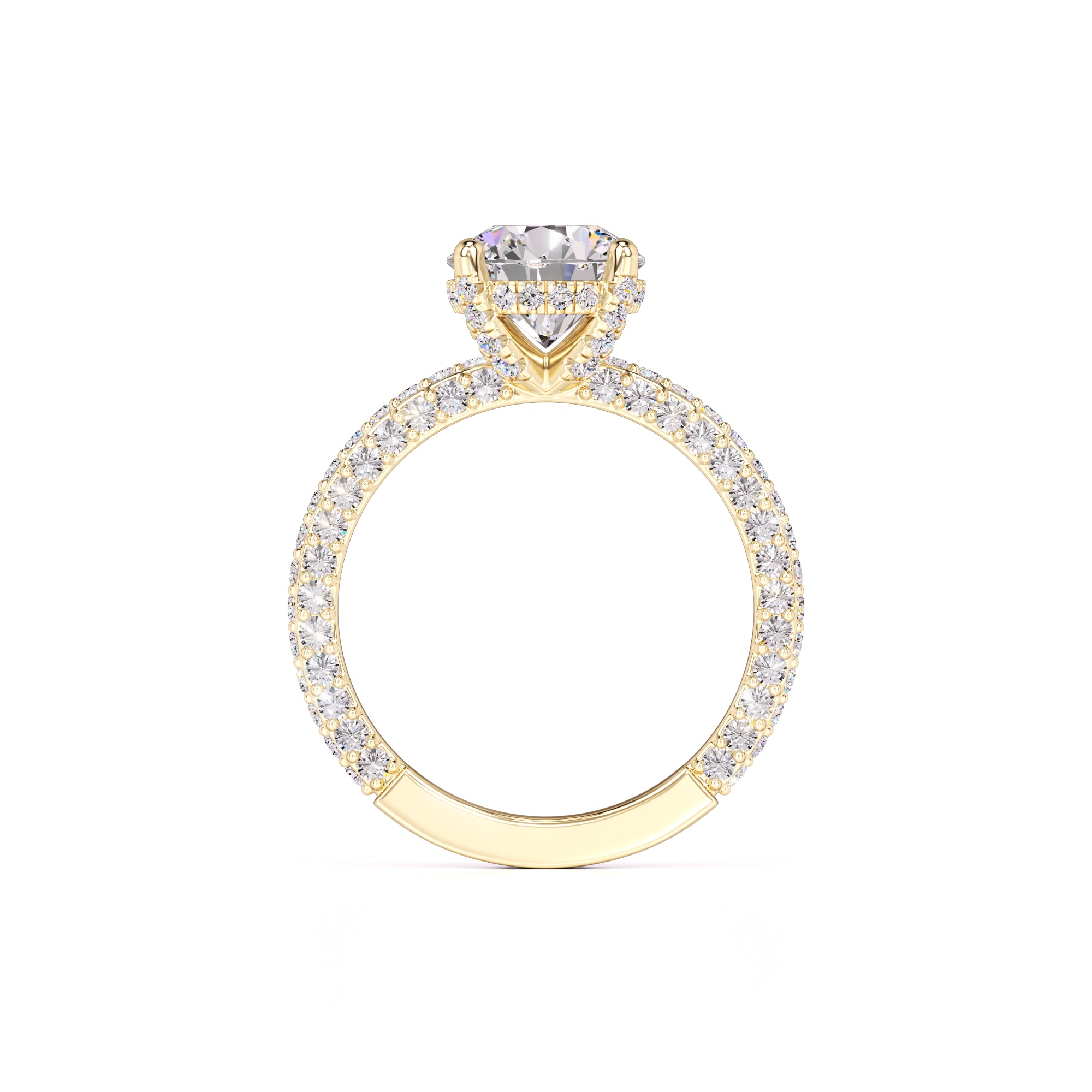 Anna Moissanite & Lab Grown Diamond Ring | Yellow Gold | 4