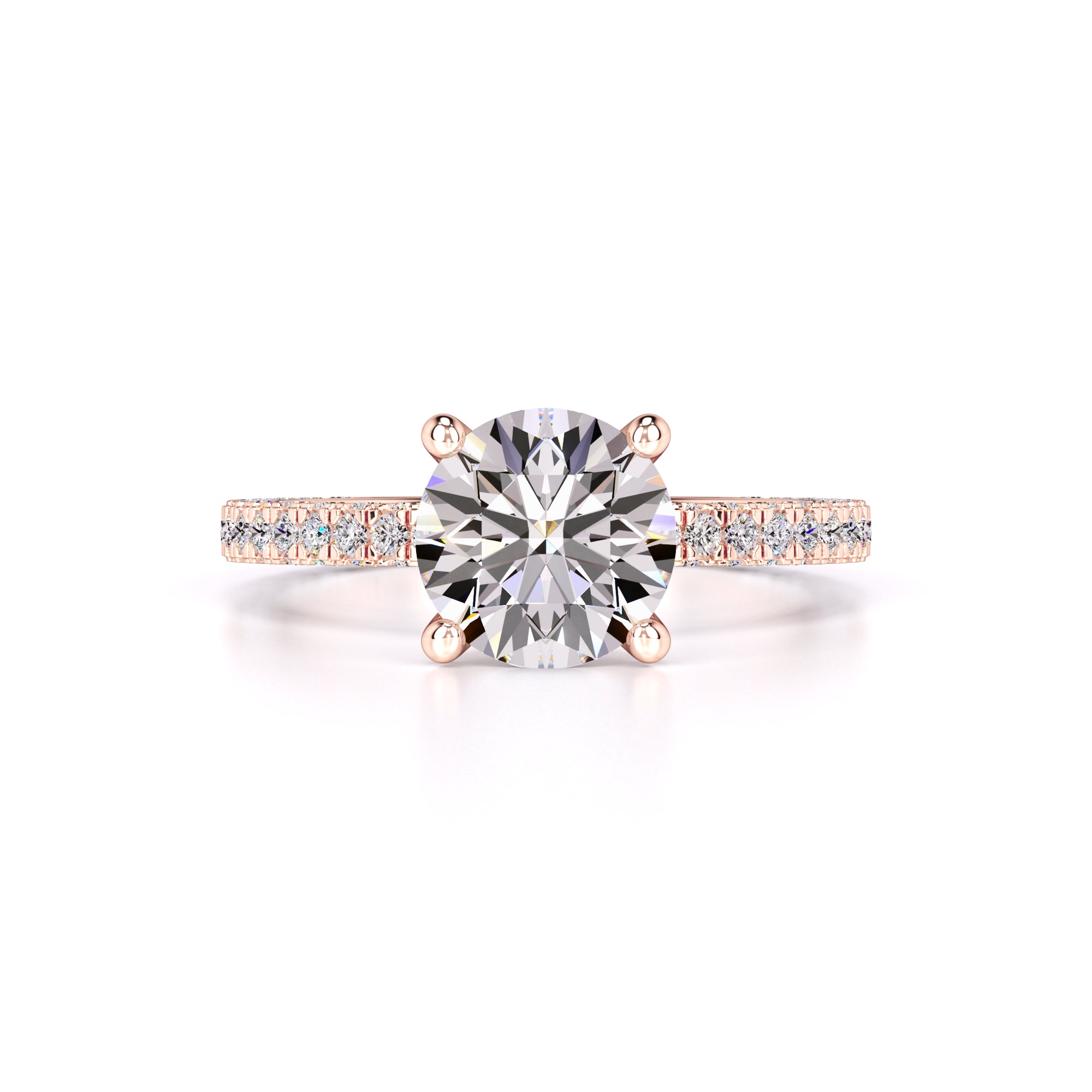 Amanda Moissanite & Lab Grown Diamond Ring | Rose Gold | 1