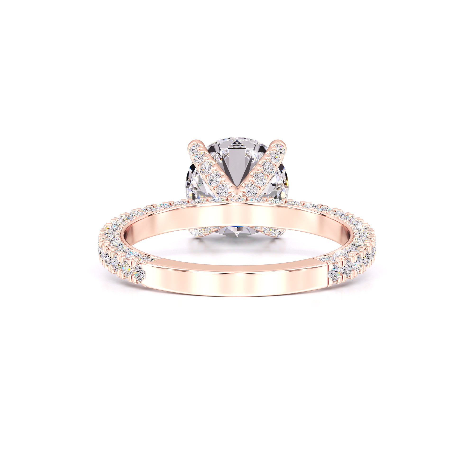 Amanda Moissanite & Lab Grown Diamond Ring | Rose Gold | 3
