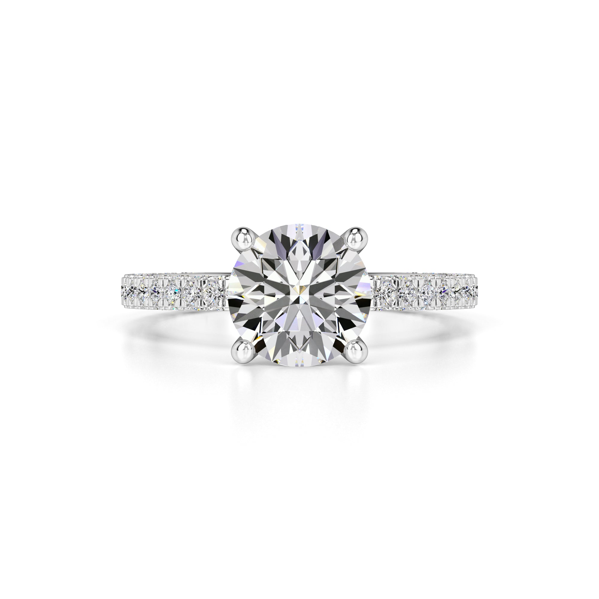 Amanda Moissanite & Lab Grown Diamond Ring | White Gold | 1