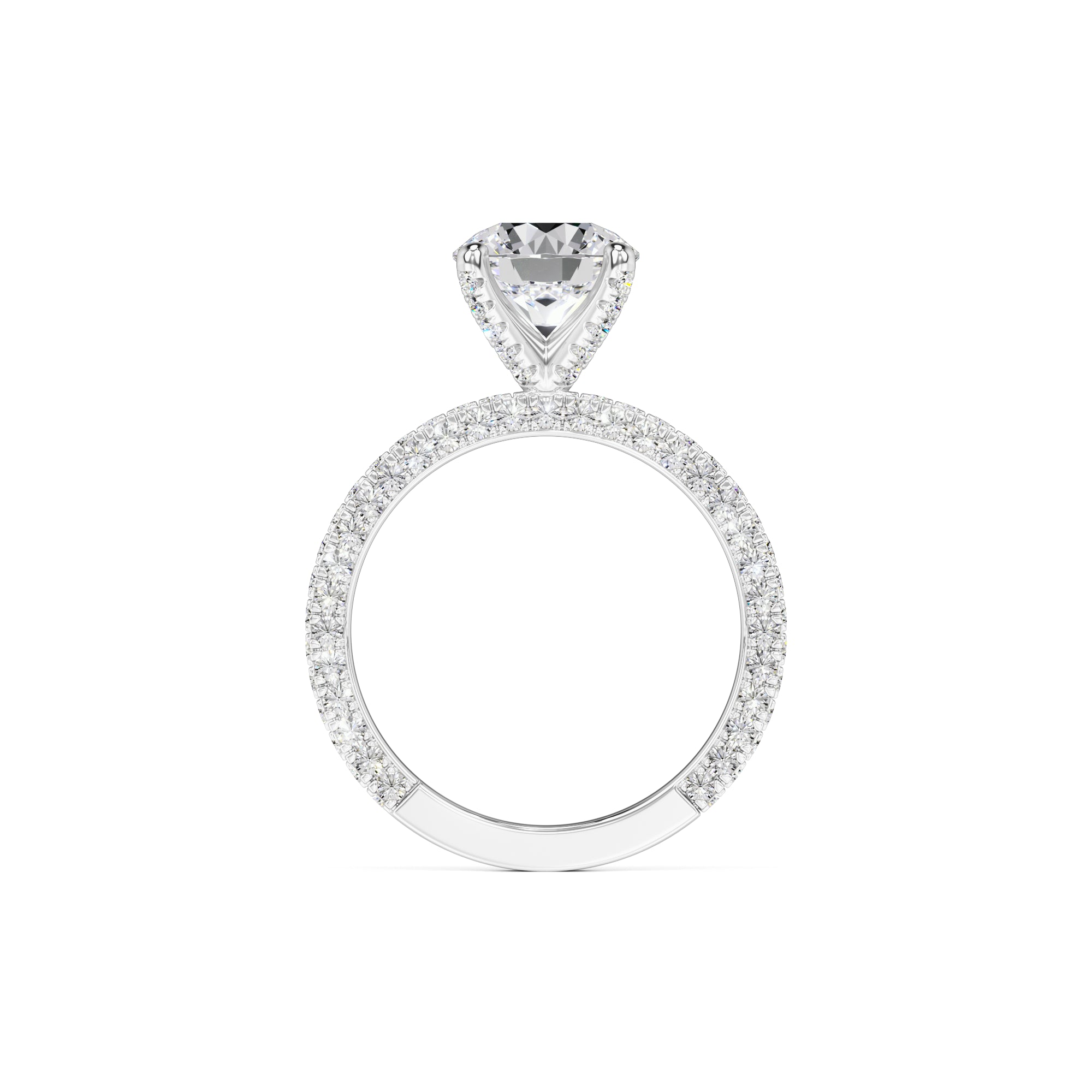 Amanda Moissanite & Lab Grown Diamond Ring | White Gold | 4