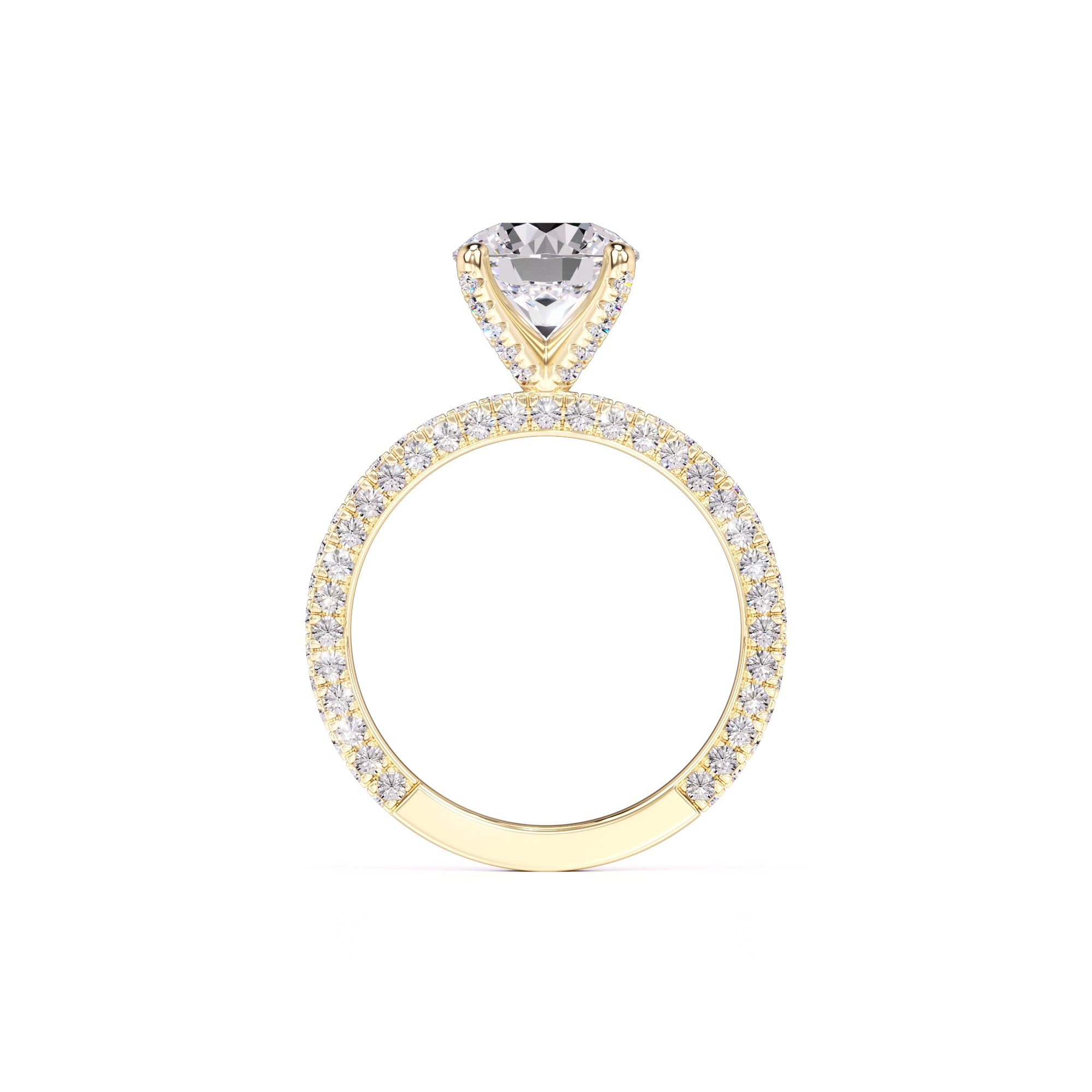 Amanda Moissanite & Lab Grown Diamond Ring | Yellow Gold | 4