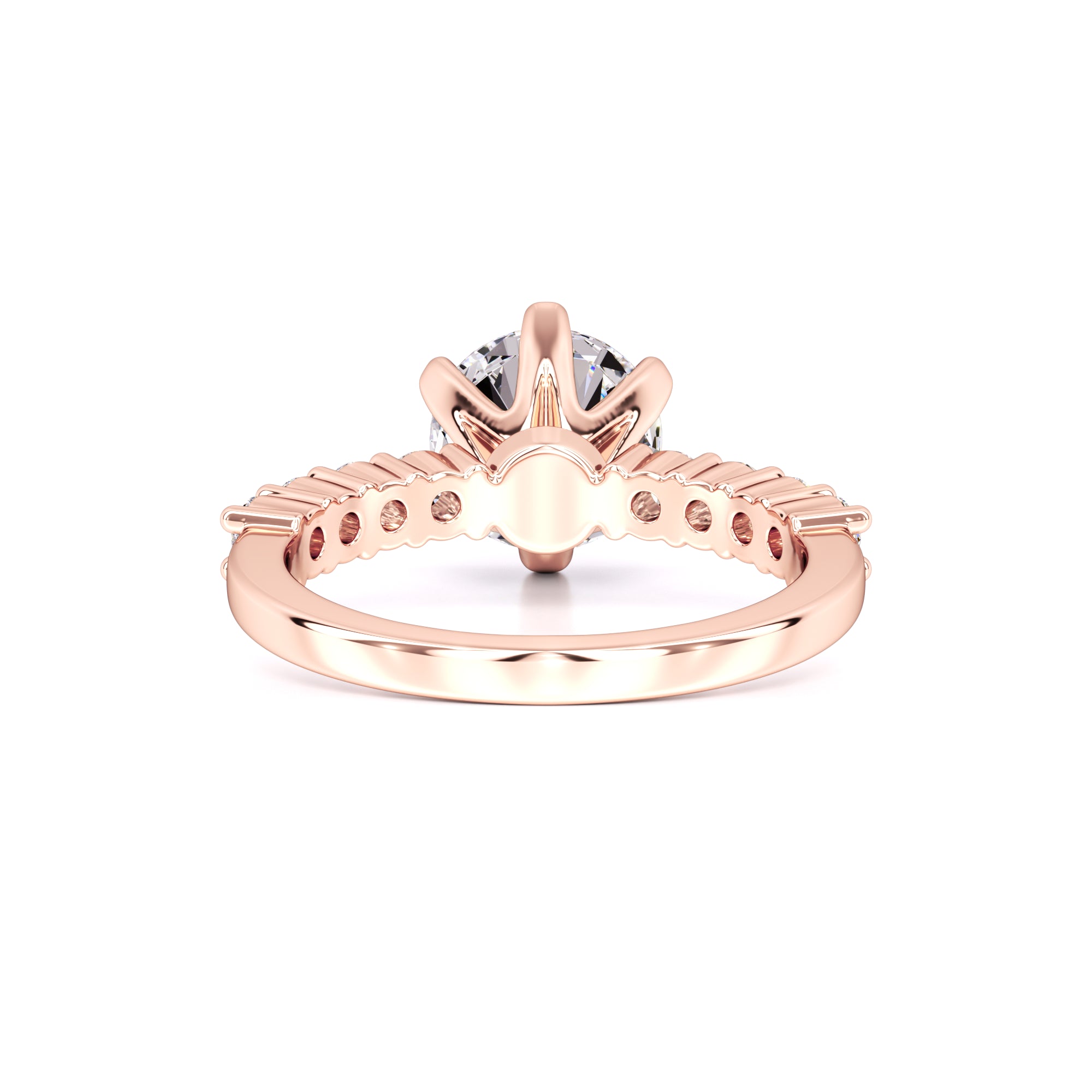 Allison Moissanite & Lab Grown Diamond Ring | Rose Gold | 3