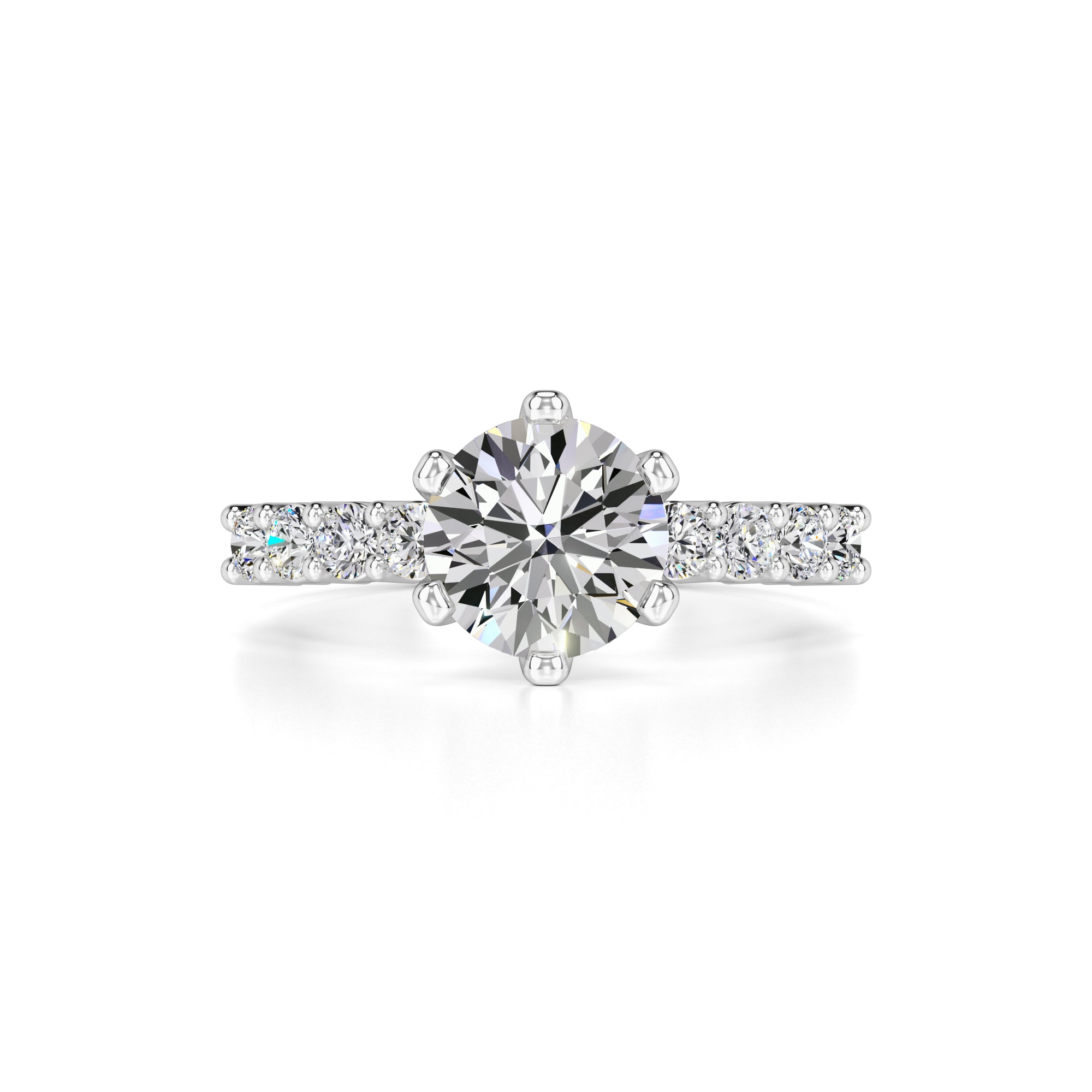 Allison Moissanite & Lab Grown Diamond Ring | White Gold | 1