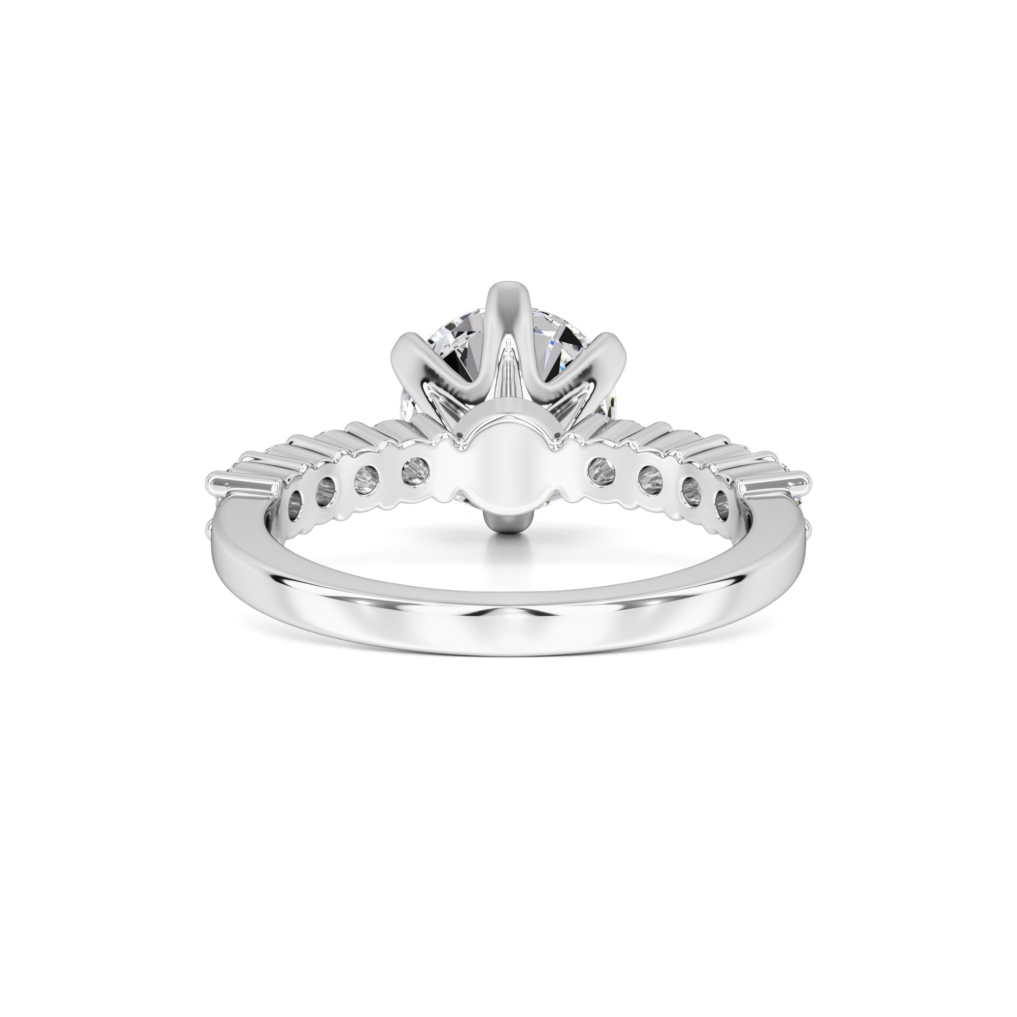Allison Moissanite & Lab Grown Diamond Ring | White Gold | 3
