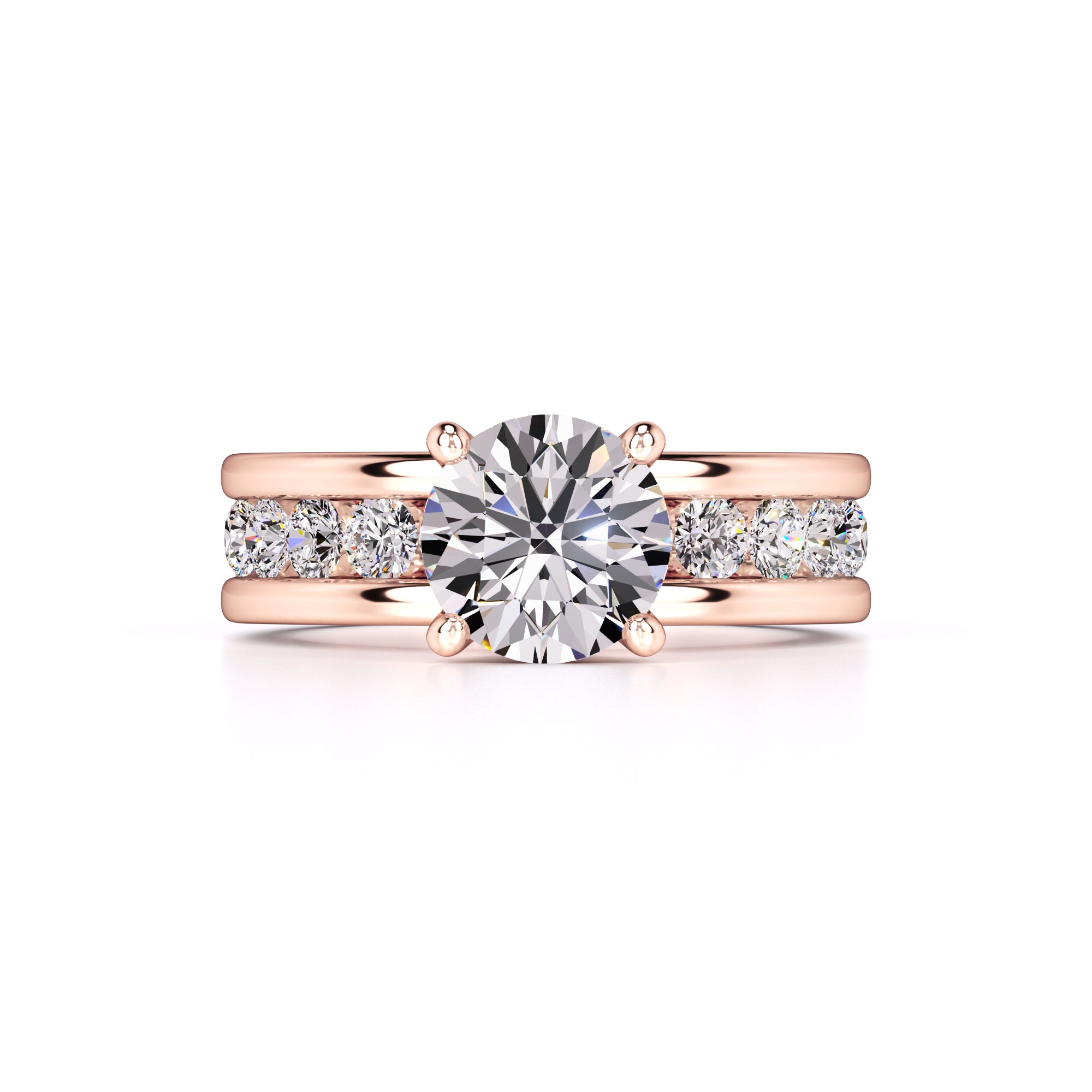 Lana Moissanite & Lab Grown Diamond Ring | Rose Gold | 1