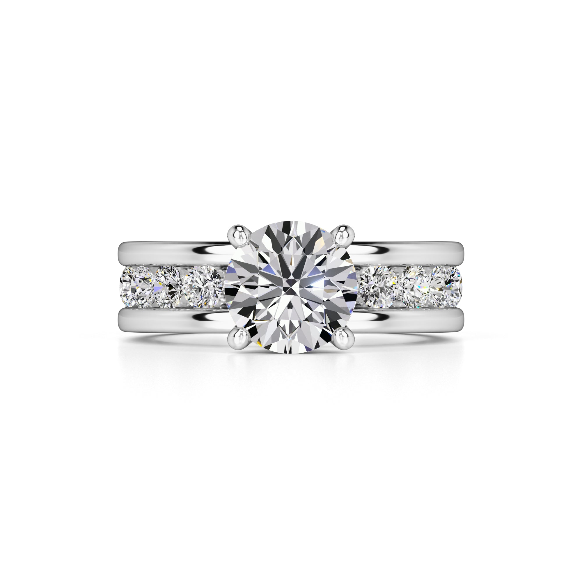 Lana Moissanite & Lab Grown Diamond Ring | White Gold | 1