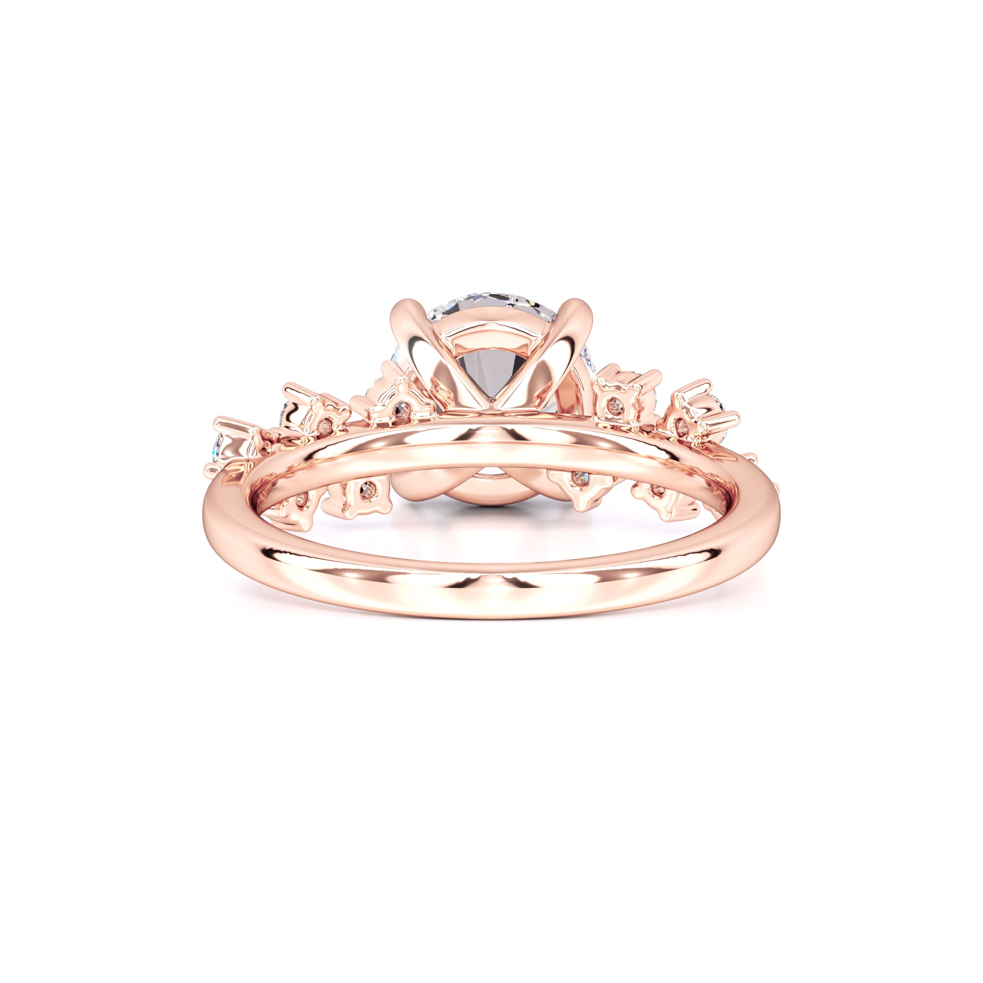 Carmen Moissanite & Lab Grown Diamond Ring | Rose Gold | 3