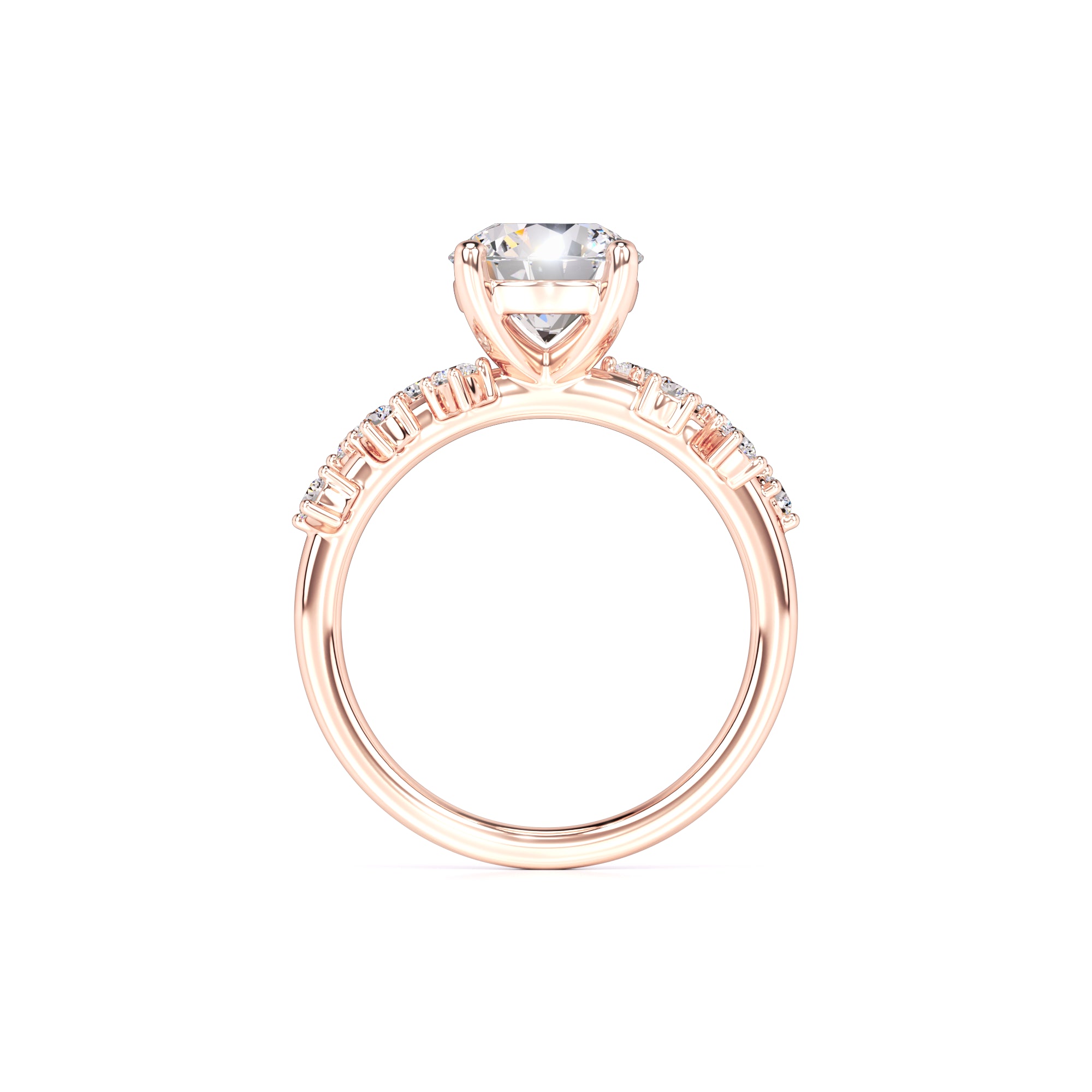 Carmen Moissanite & Lab Grown Diamond Ring | Rose Gold | 4