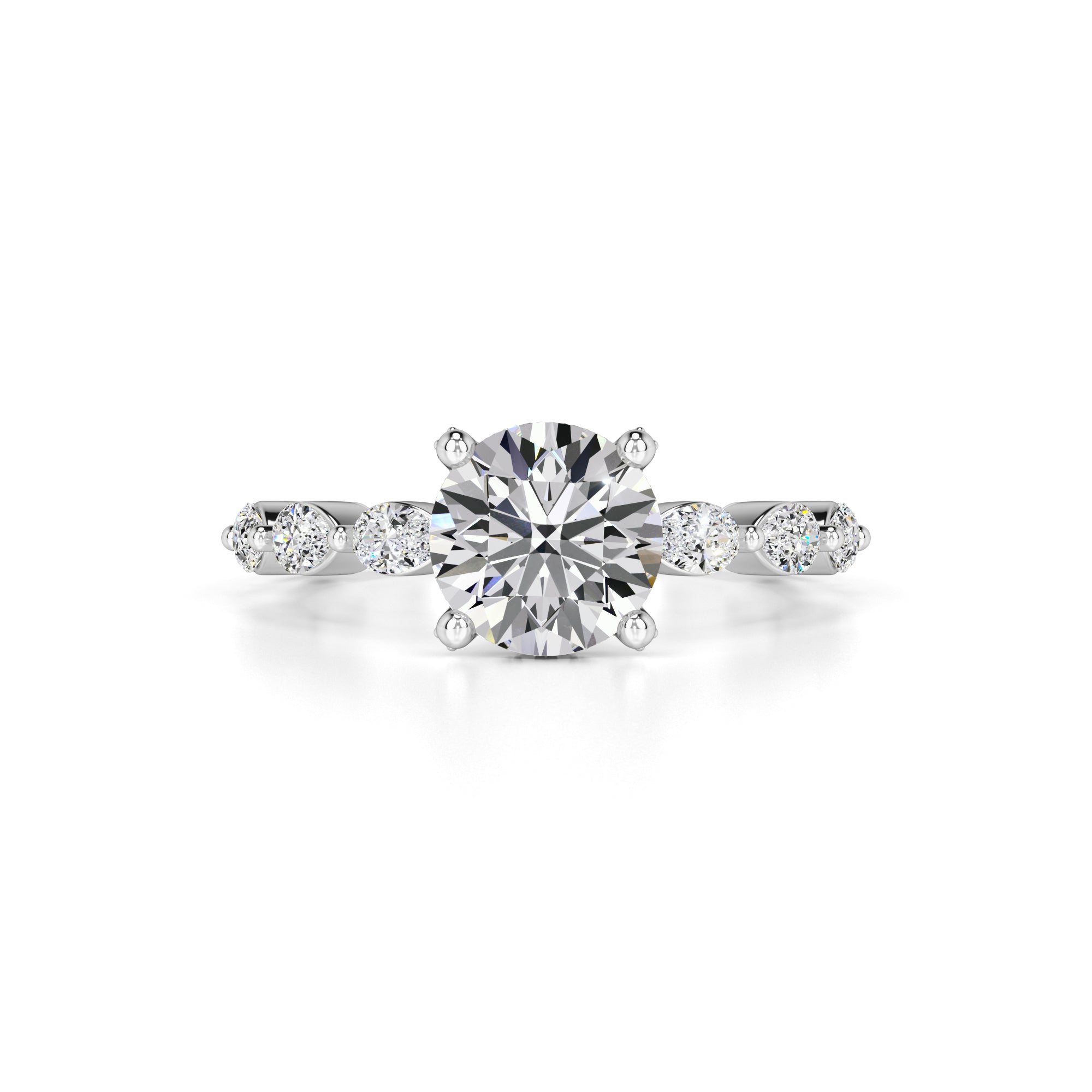 Sarah Moissanite & Lab Grown Diamond Ring | White Gold | 1